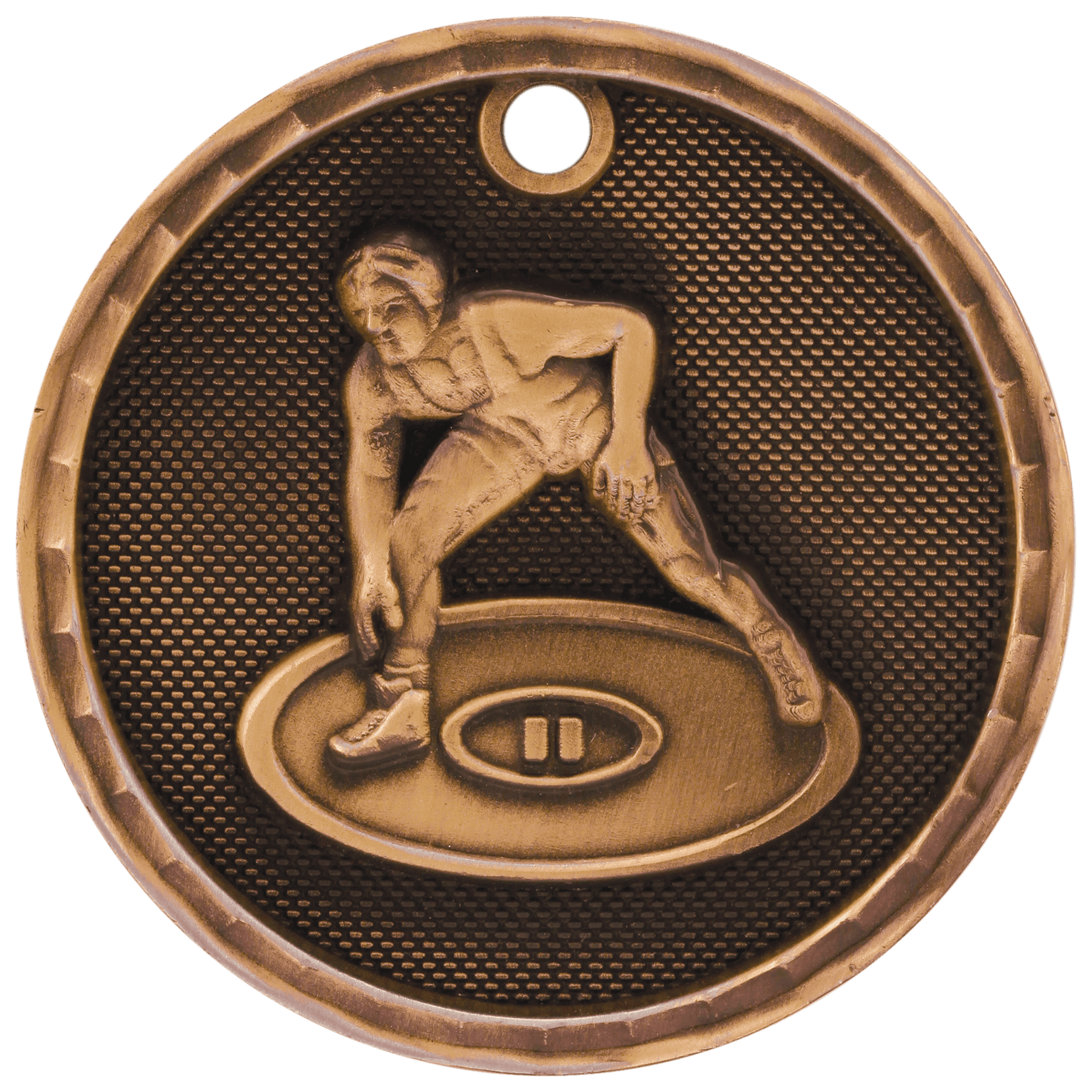 2" 3D Wrestling Medal - Image 3