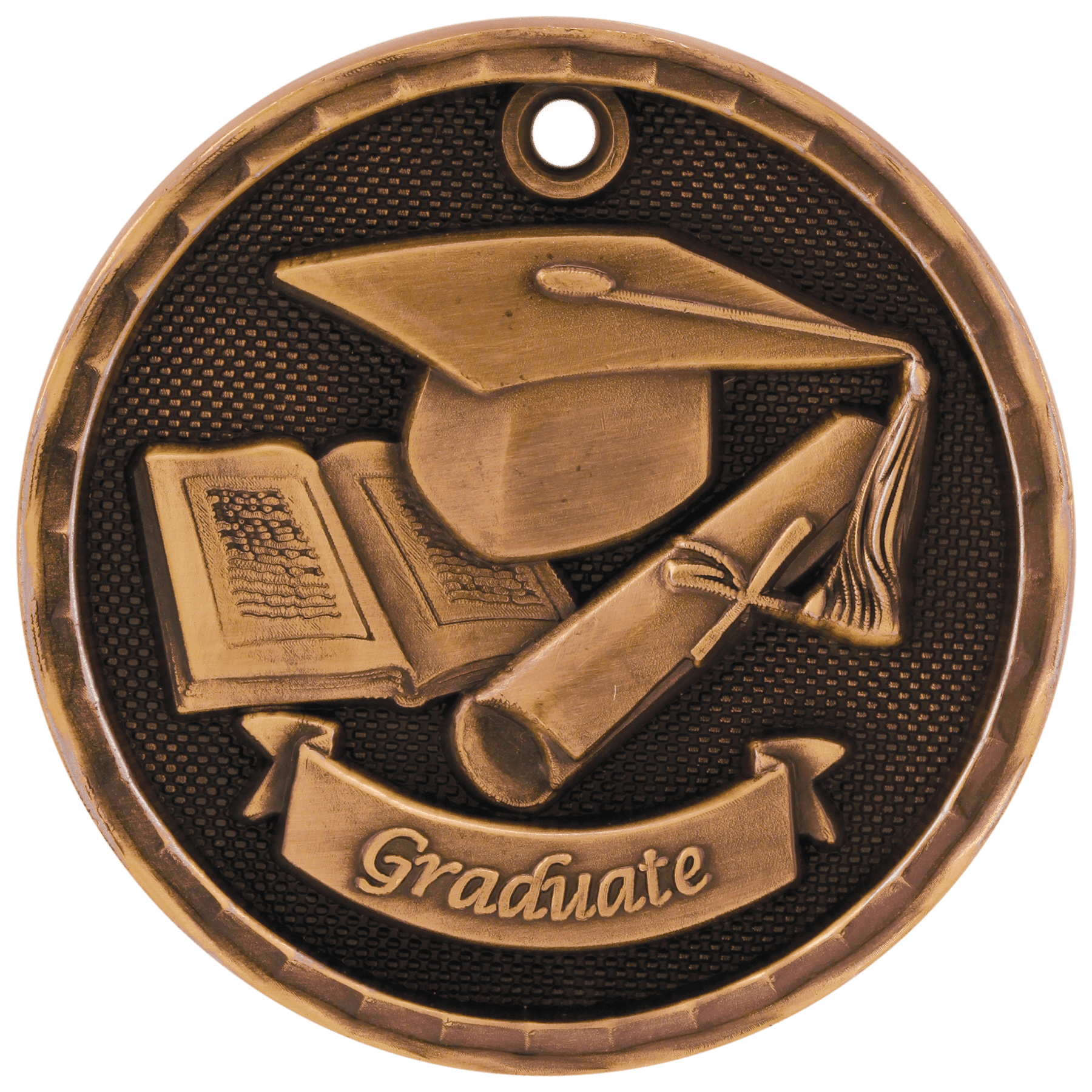 2" 3D Graduate Medal - Image 3