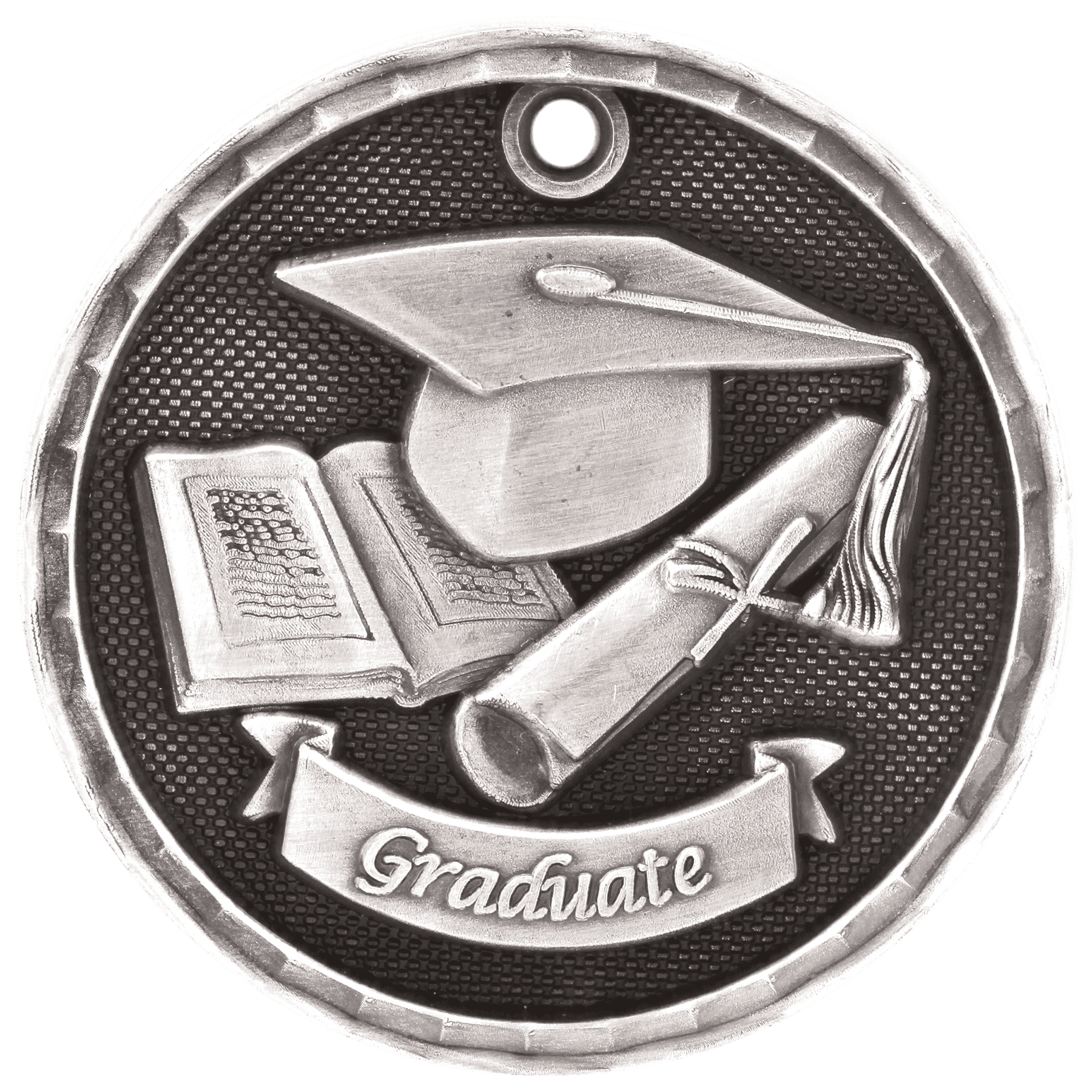 2" 3D Graduate Medal - Image 2