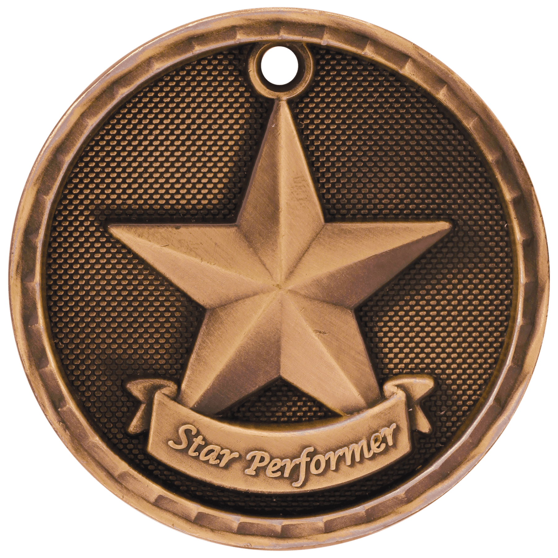 2" 3D Star Performer Medal - Image 3