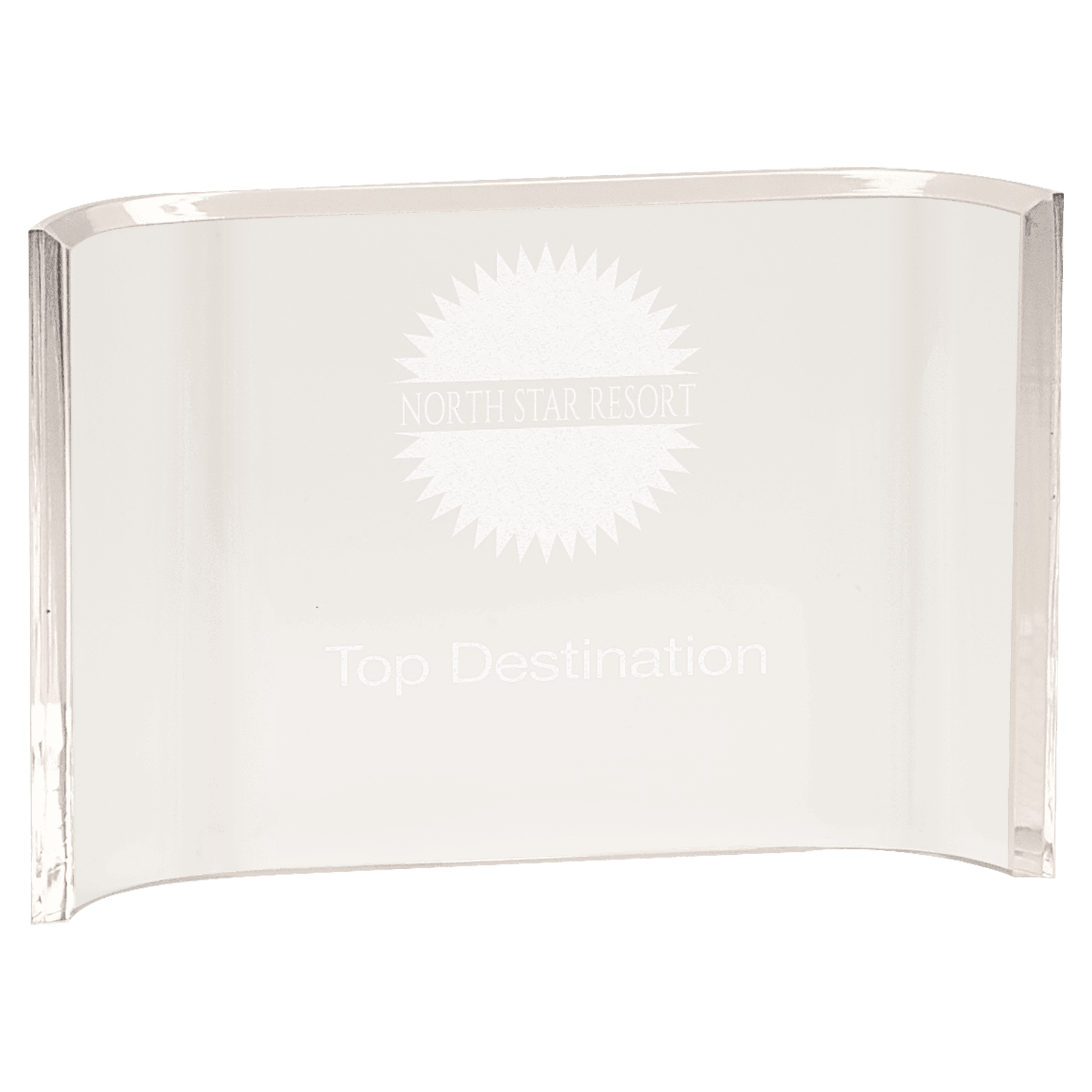 6" x 4" Acrylic Crescent - Image 3