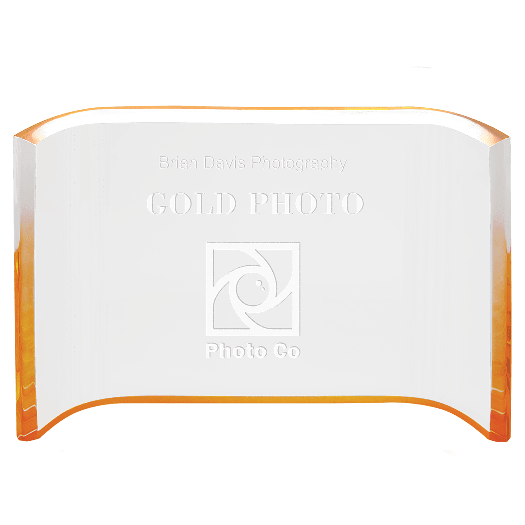 6" x 4" Acrylic Crescent - Image 2