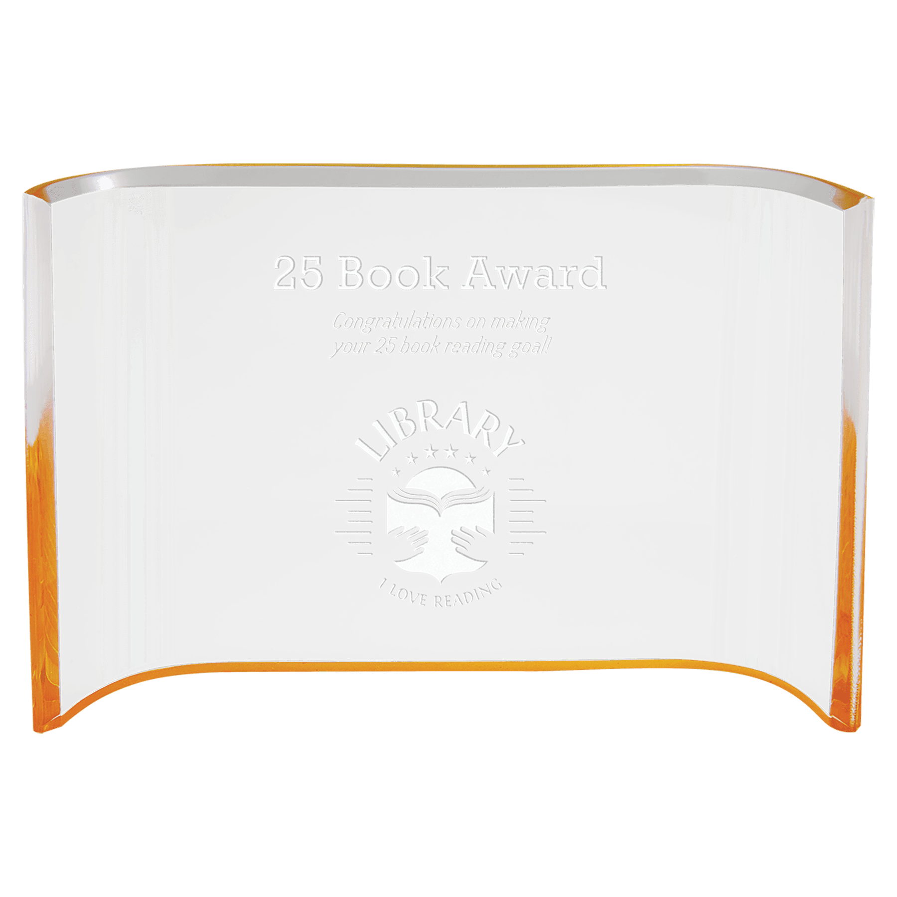 7" x 5" Acrylic Crescent - Image 2