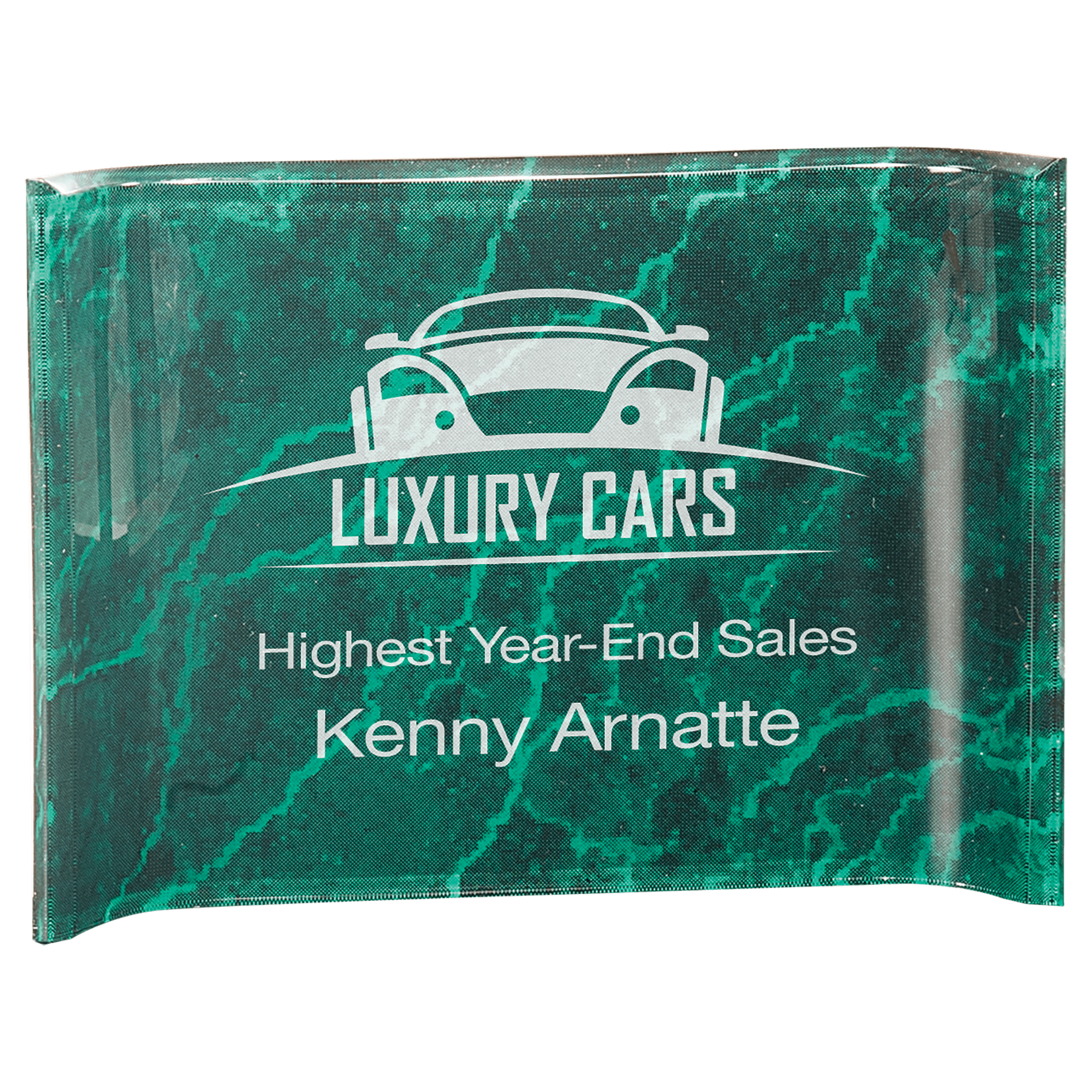 7" x 5" Marbleized Acrylic Crescent - Image 2