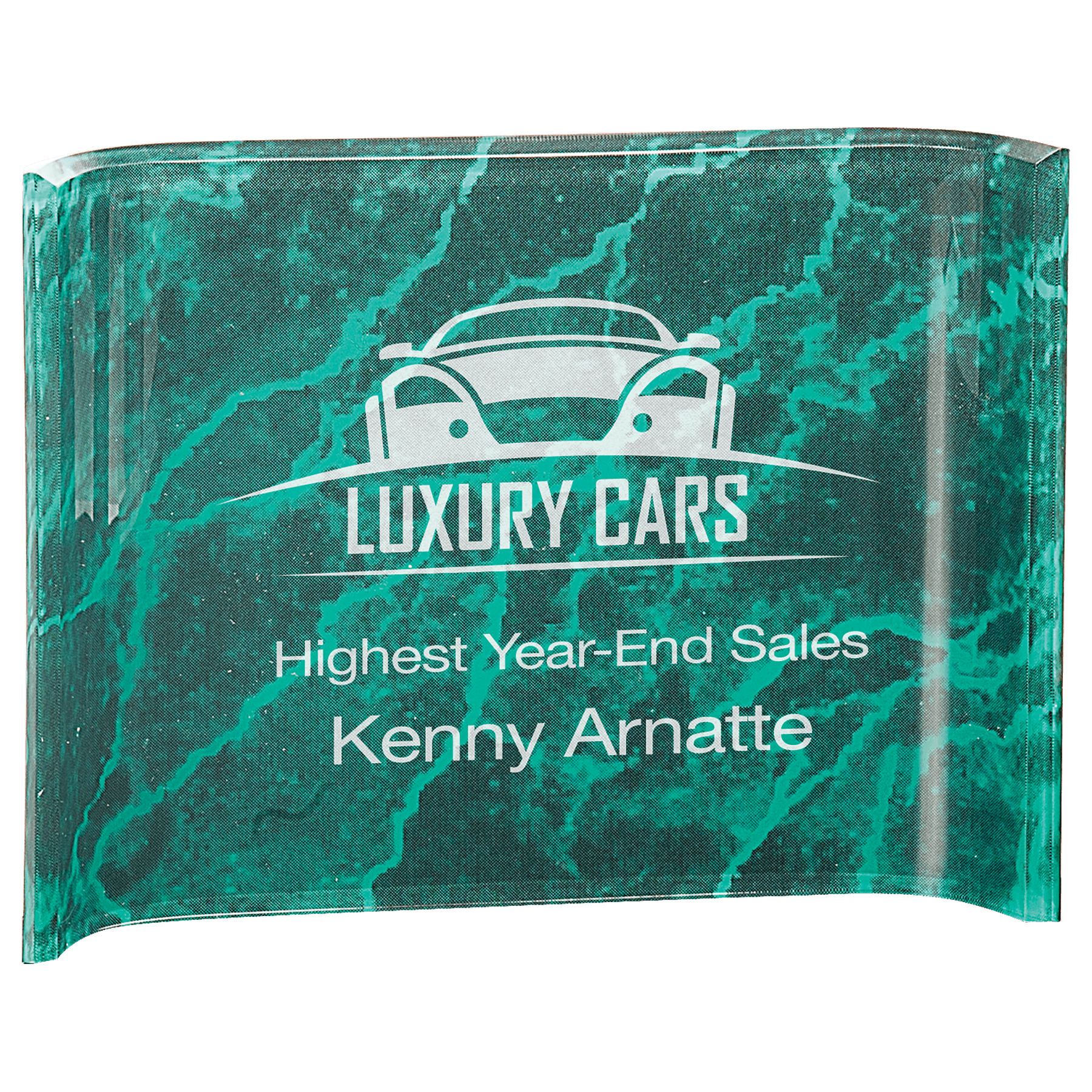 8" x 6" Marbleized Acrylic Crescent - Image 2