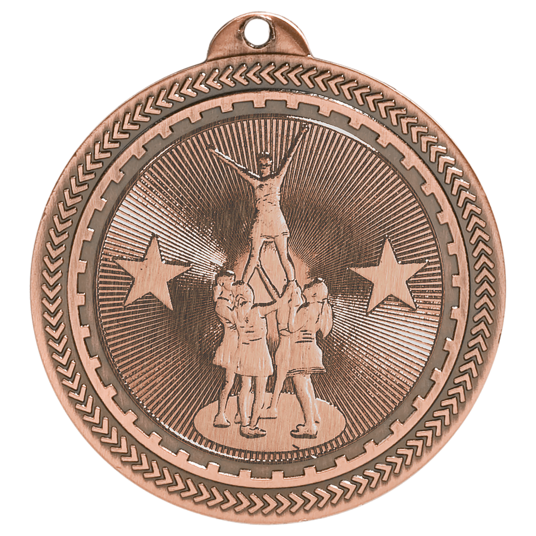 2" Competitive Cheer Laserable BriteLazer Medal - Image 3