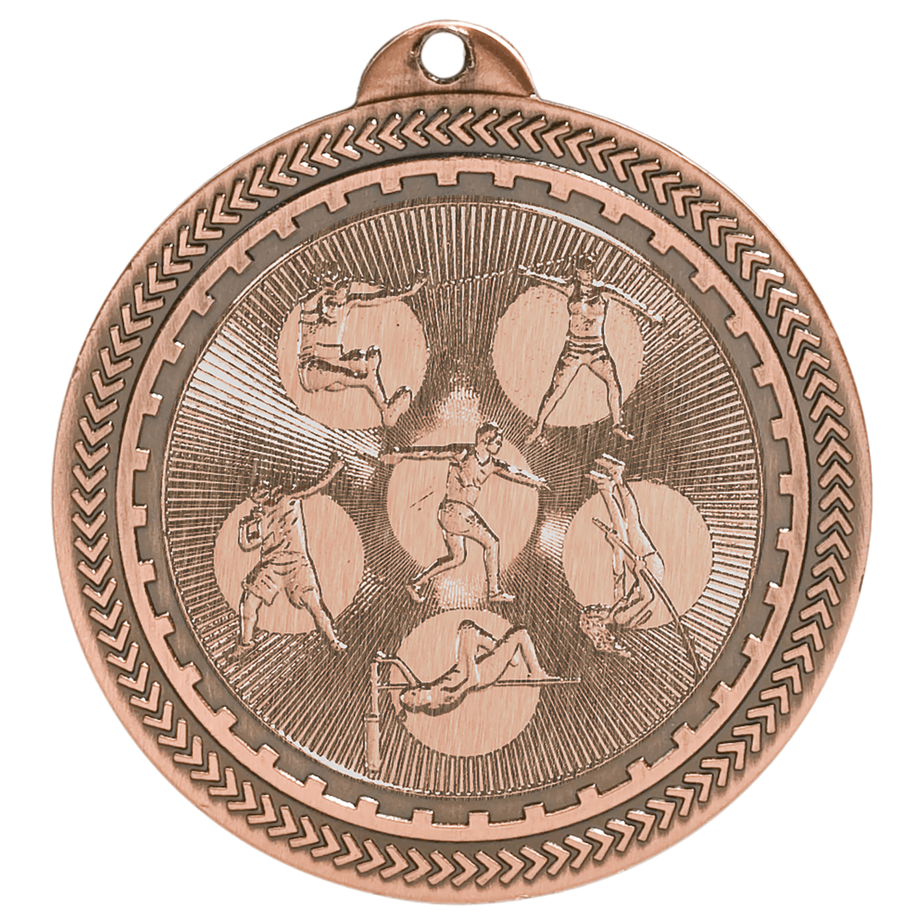 2" Field Events Laserable BriteLazer Medal - Image 3