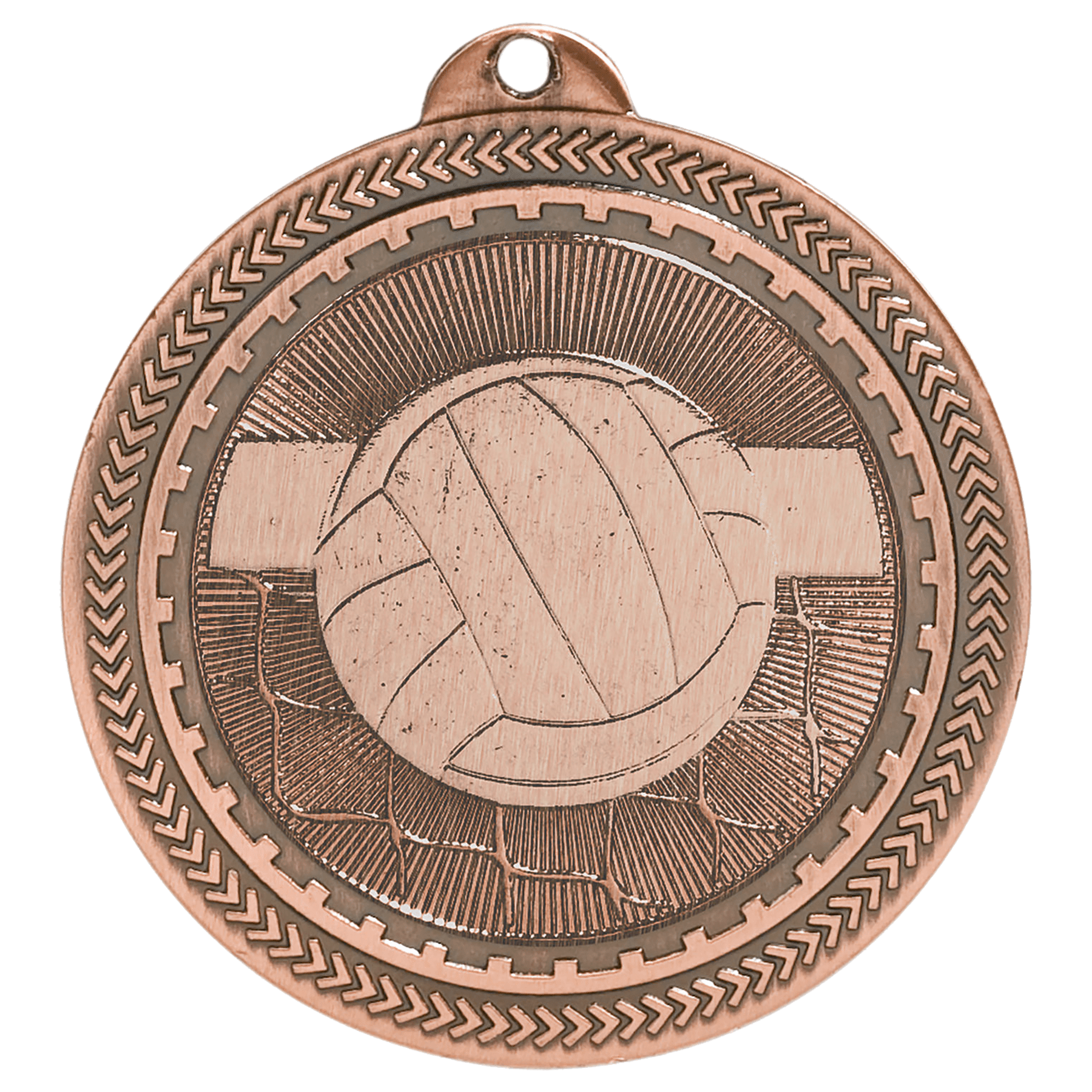 2" Volleyball Laserable BriteLazer Medal - Image 3