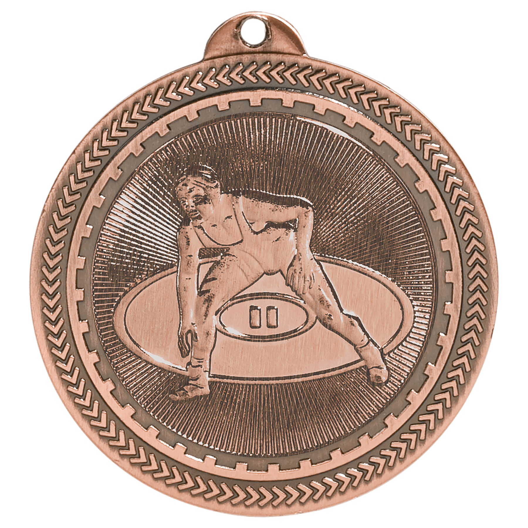 2" Wrestling Laserable BriteLazer Medal - Image 3