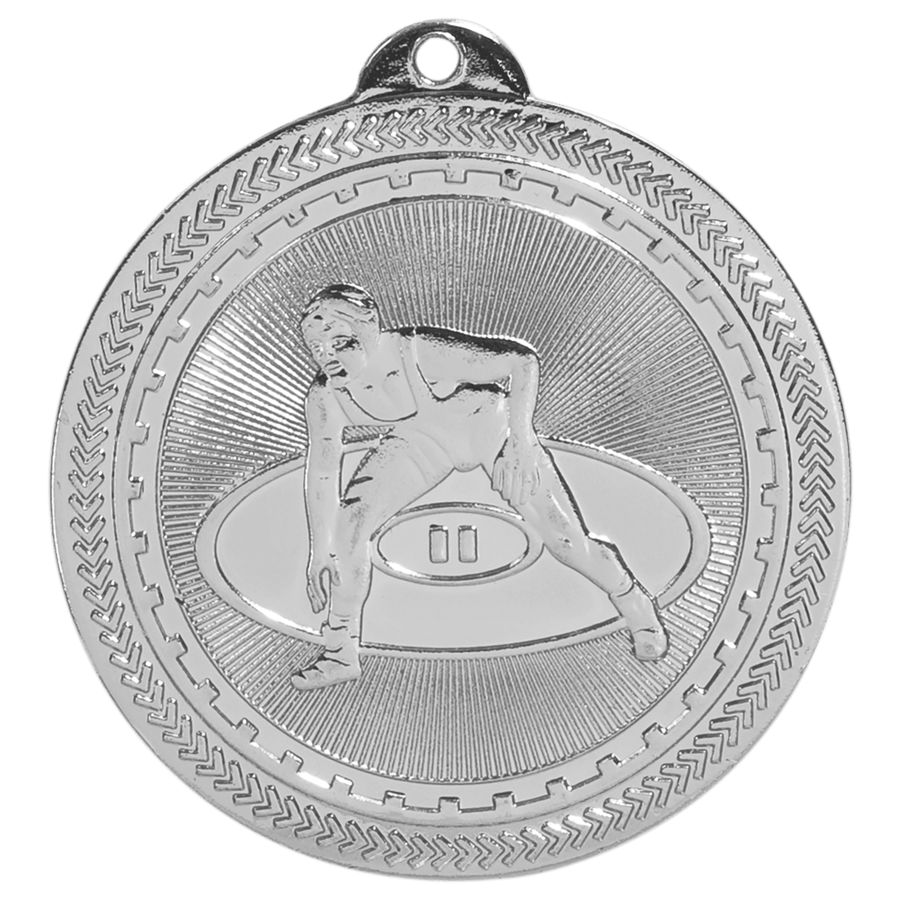2" Wrestling Laserable BriteLazer Medal - Image 2