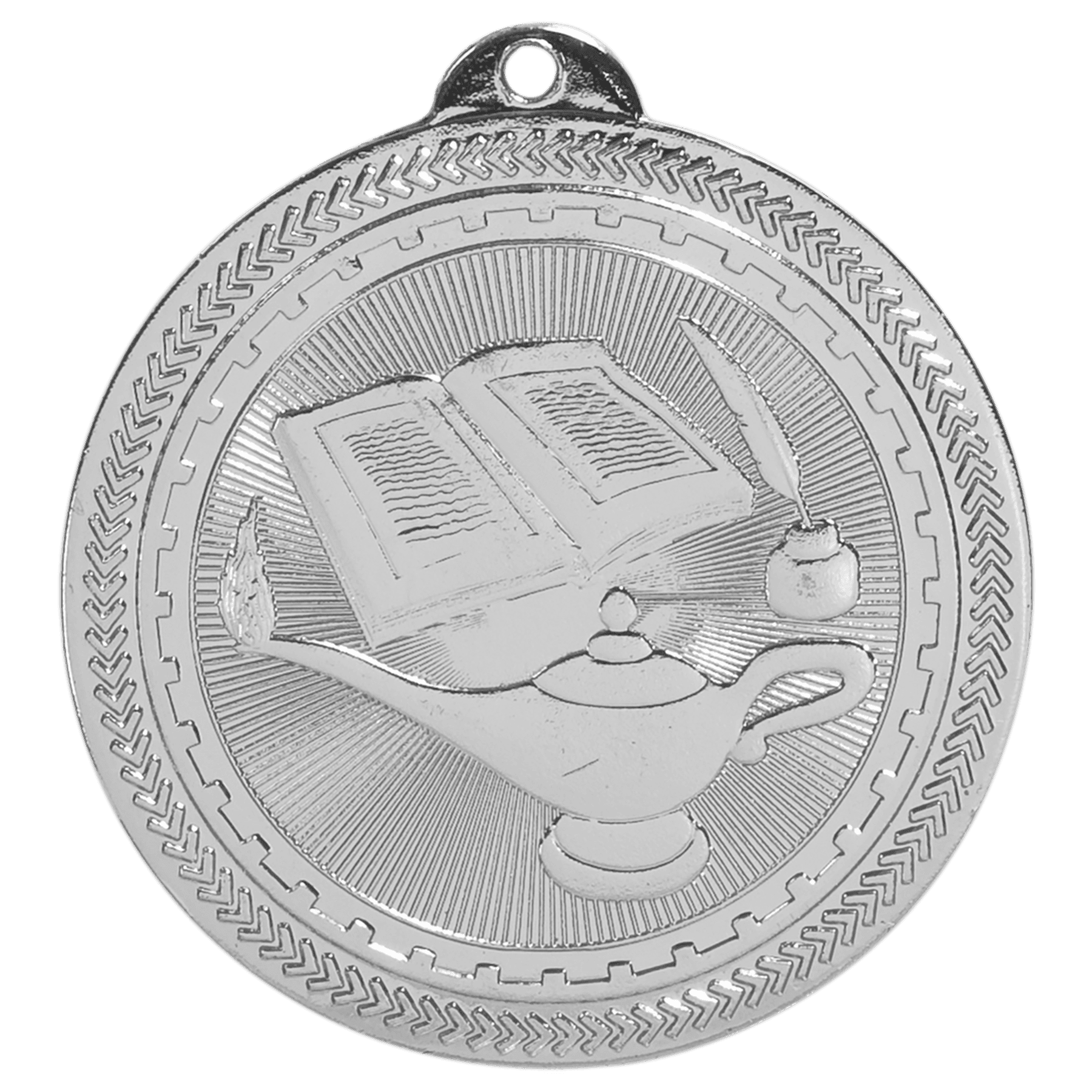 2" Lamp of Knowledge Laserable BriteLazer Medal - Image 2