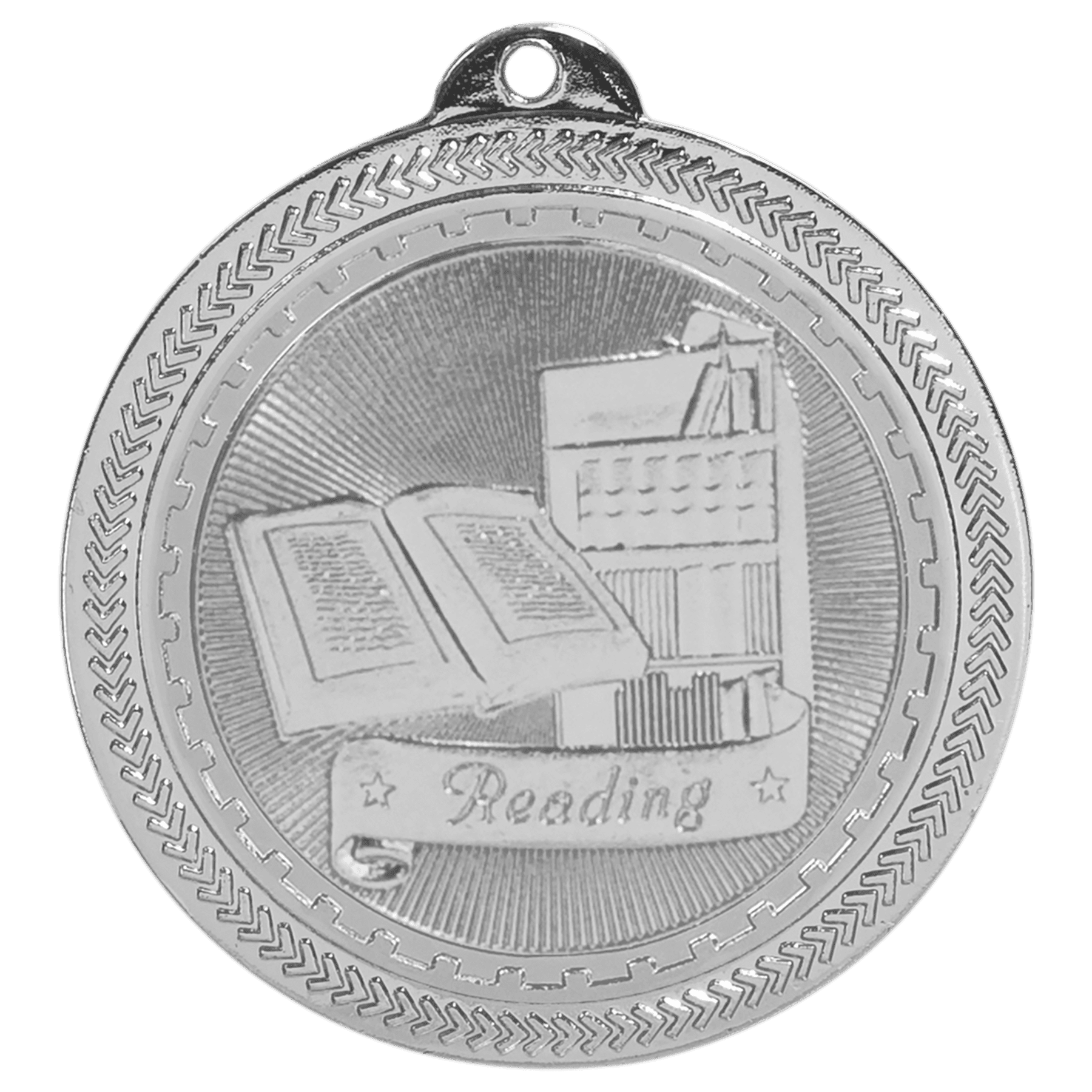 2" Reading Laserable BriteLazer Medal - Image 2