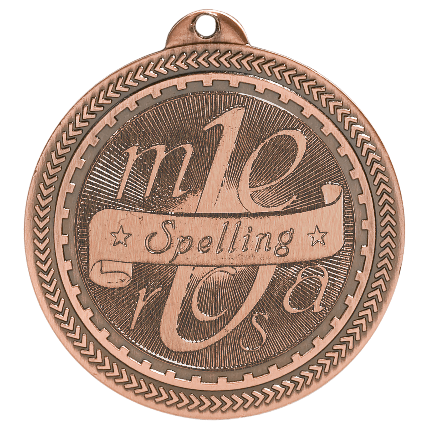 2" Spelling Laserable BriteLazer Medal - Image 3