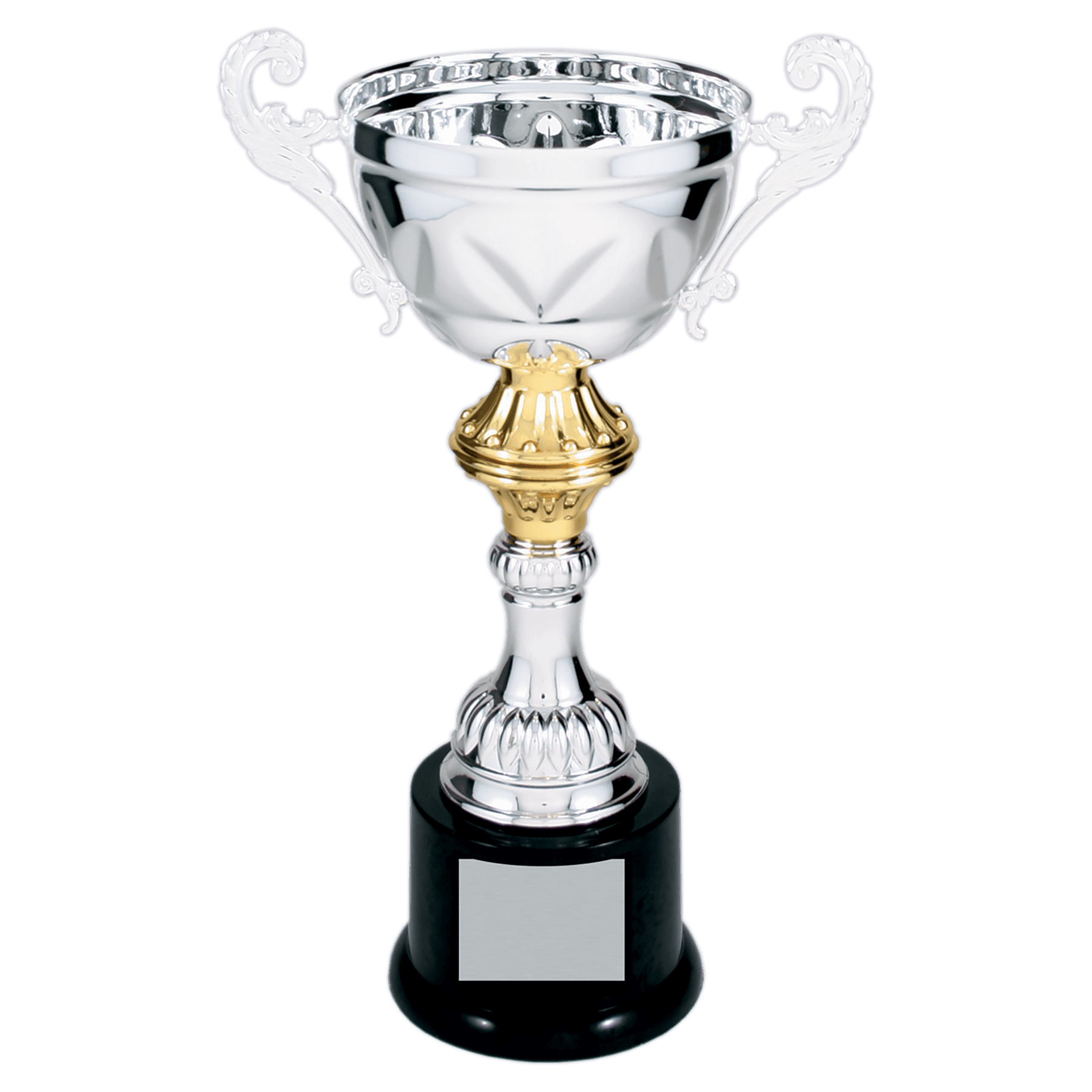 10" Completed Metal Cup Trophy on Plastic Base - Image 2
