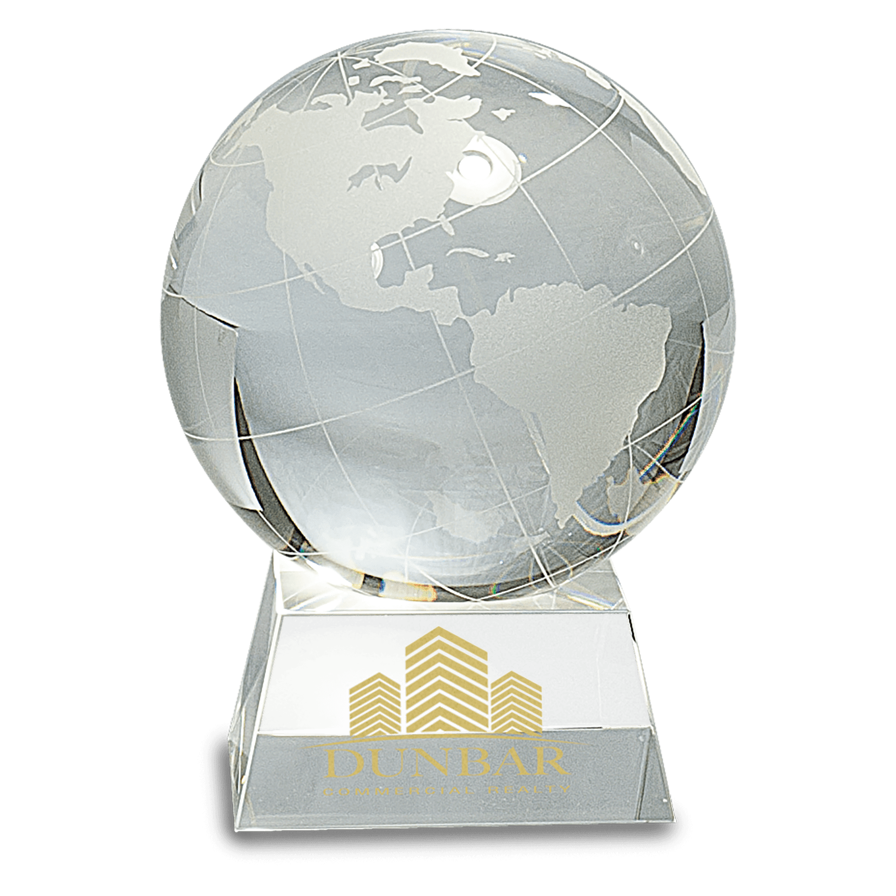5 1/2" Crystal Globe on Base - Image 2