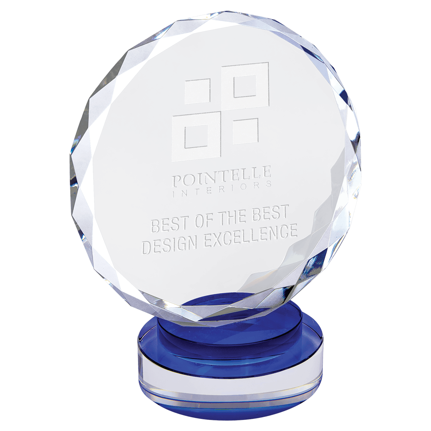 7" Round Facet Crystal on Round Base - Image 2