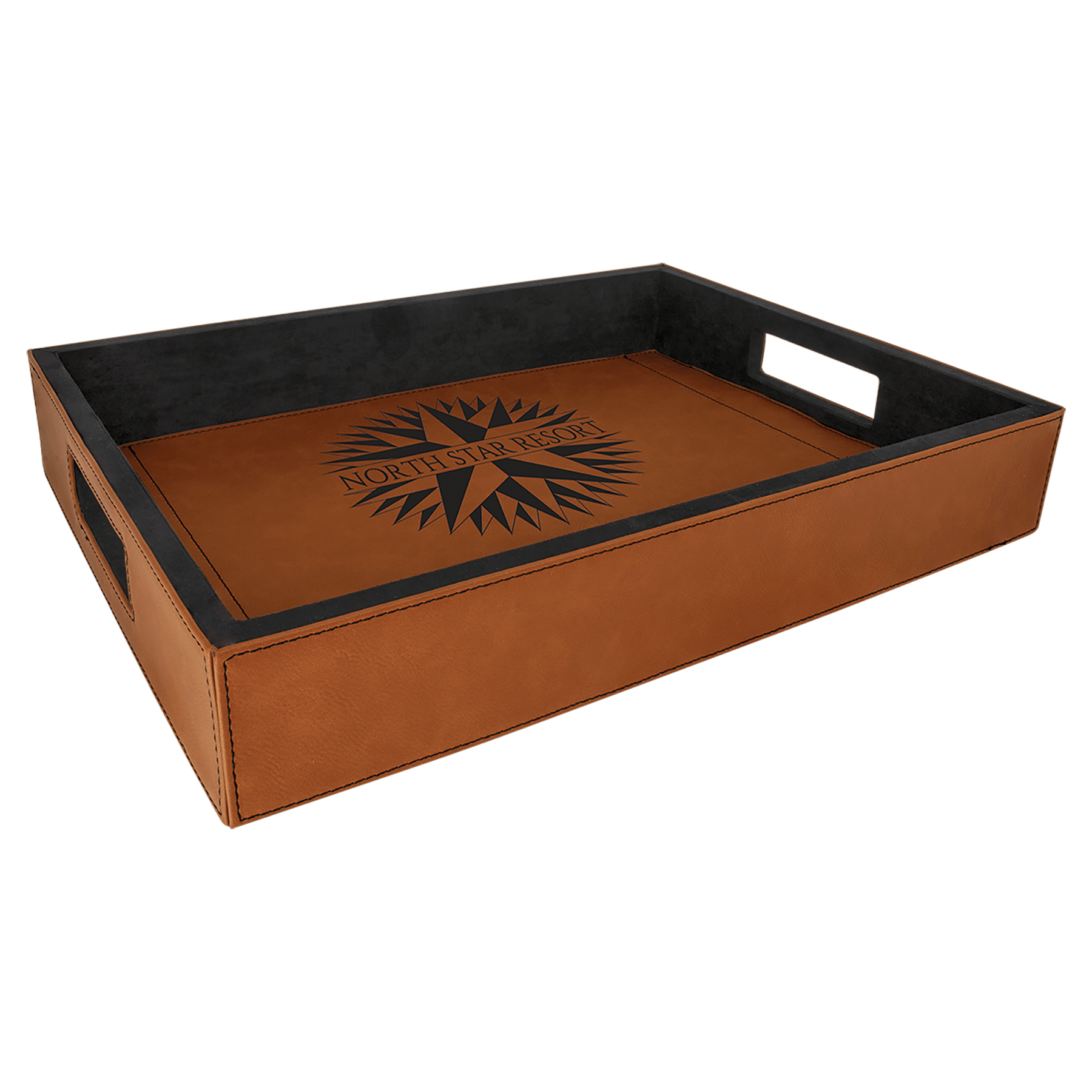 16" x 12" Laserable Leatherette Serving Tray - Image 2