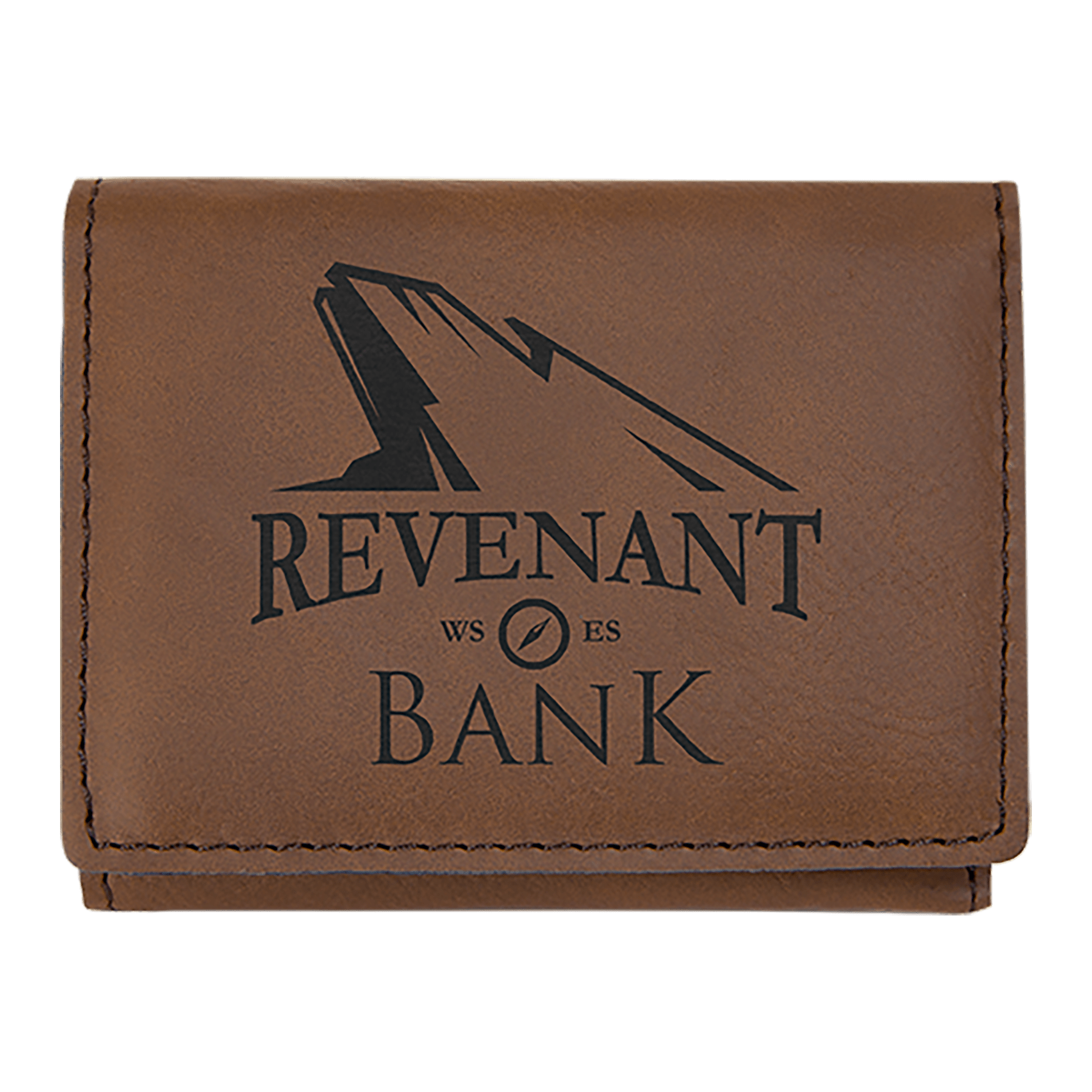 3" x 4" Laserable Leatherette Trifold Wallet - Image 2