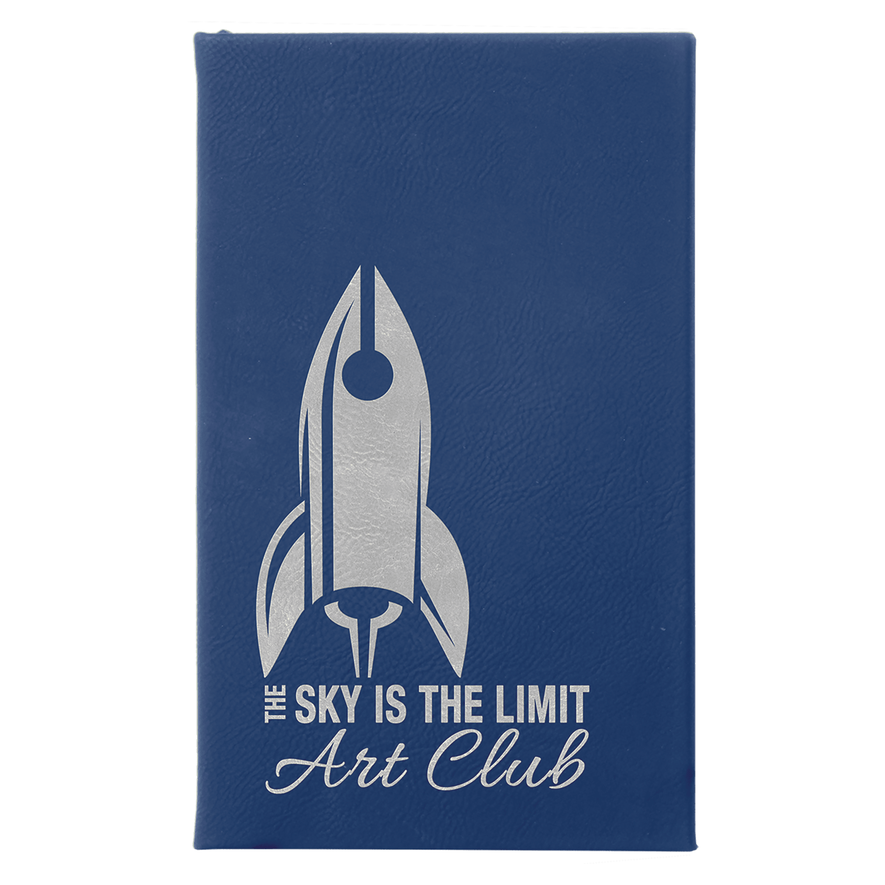 5 1/4" x 8 1/4" Laserable Leatherette Sketch Book with Unlined Notepad - Image 9