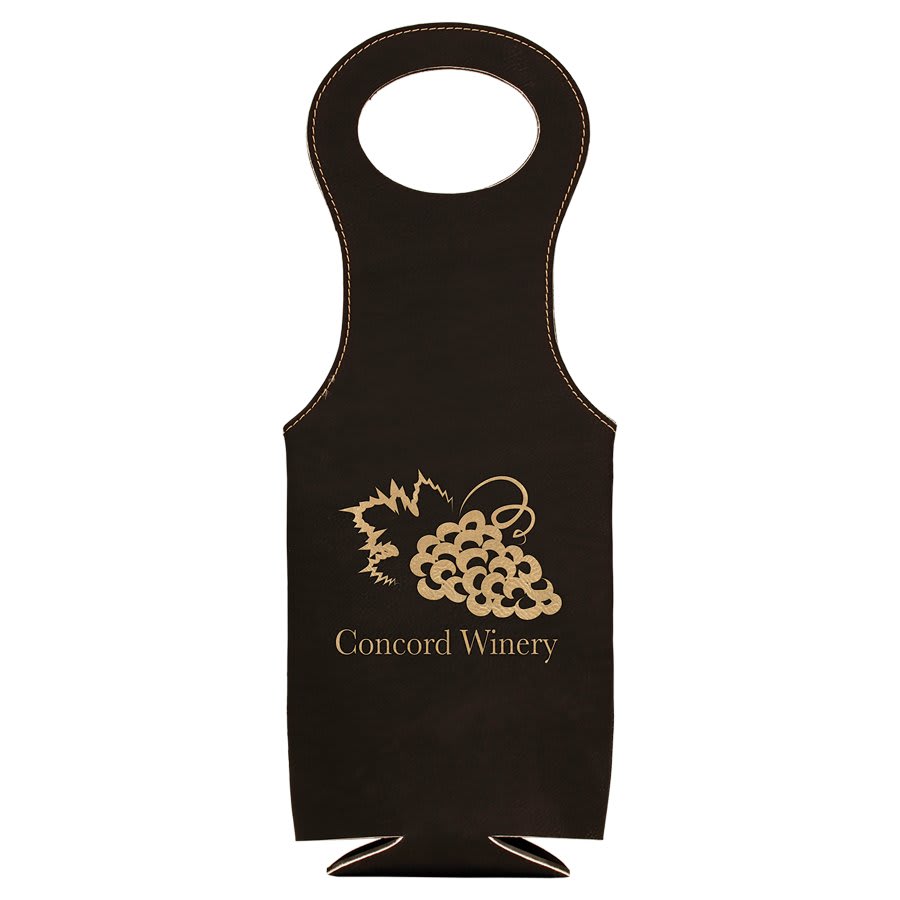 Laserable Leatherette Wine Bag - Image 2