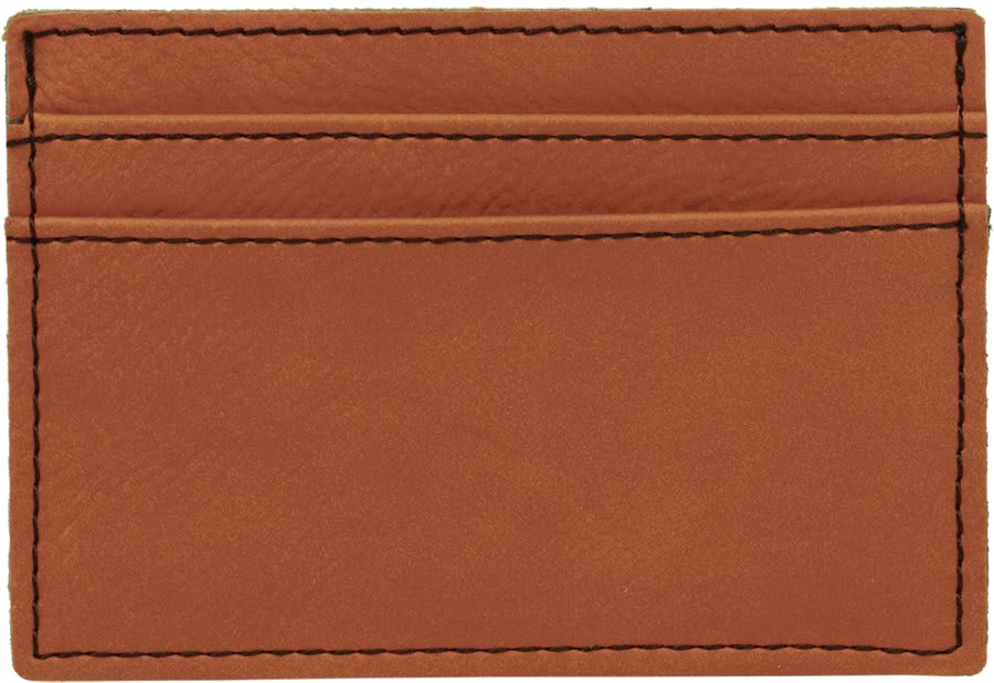 4" x 2 3/4" Laserable Leatherette Wallet Clip - Image 2