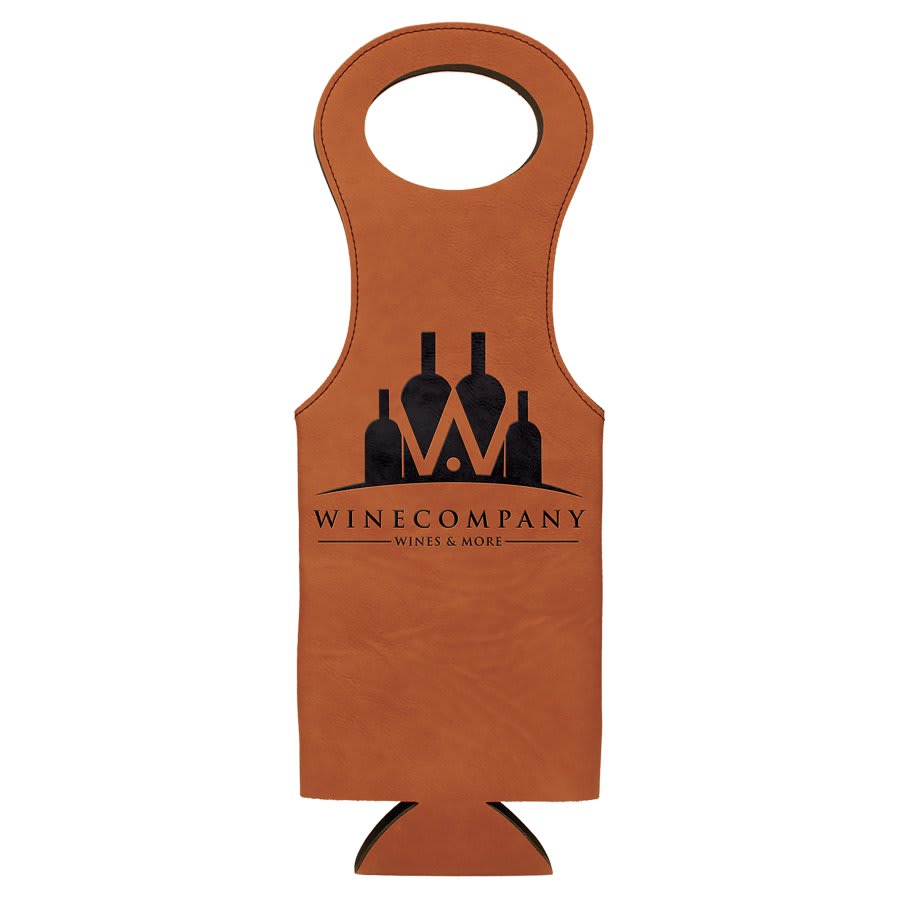 Laserable Leatherette Wine Bag - Image 3