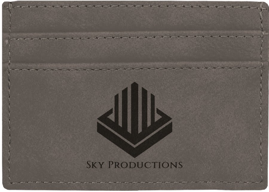 4" x 2 3/4" Laserable Leatherette Wallet Clip - Image 3