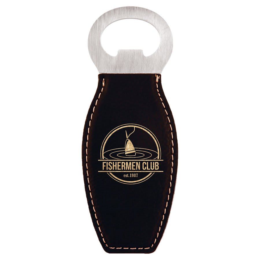 Laserable Leatherette Bottle Opener with Magnet - Image 2