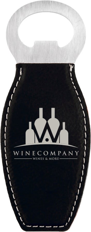 Laserable Leatherette Bottle Opener with Magnet - Image 4