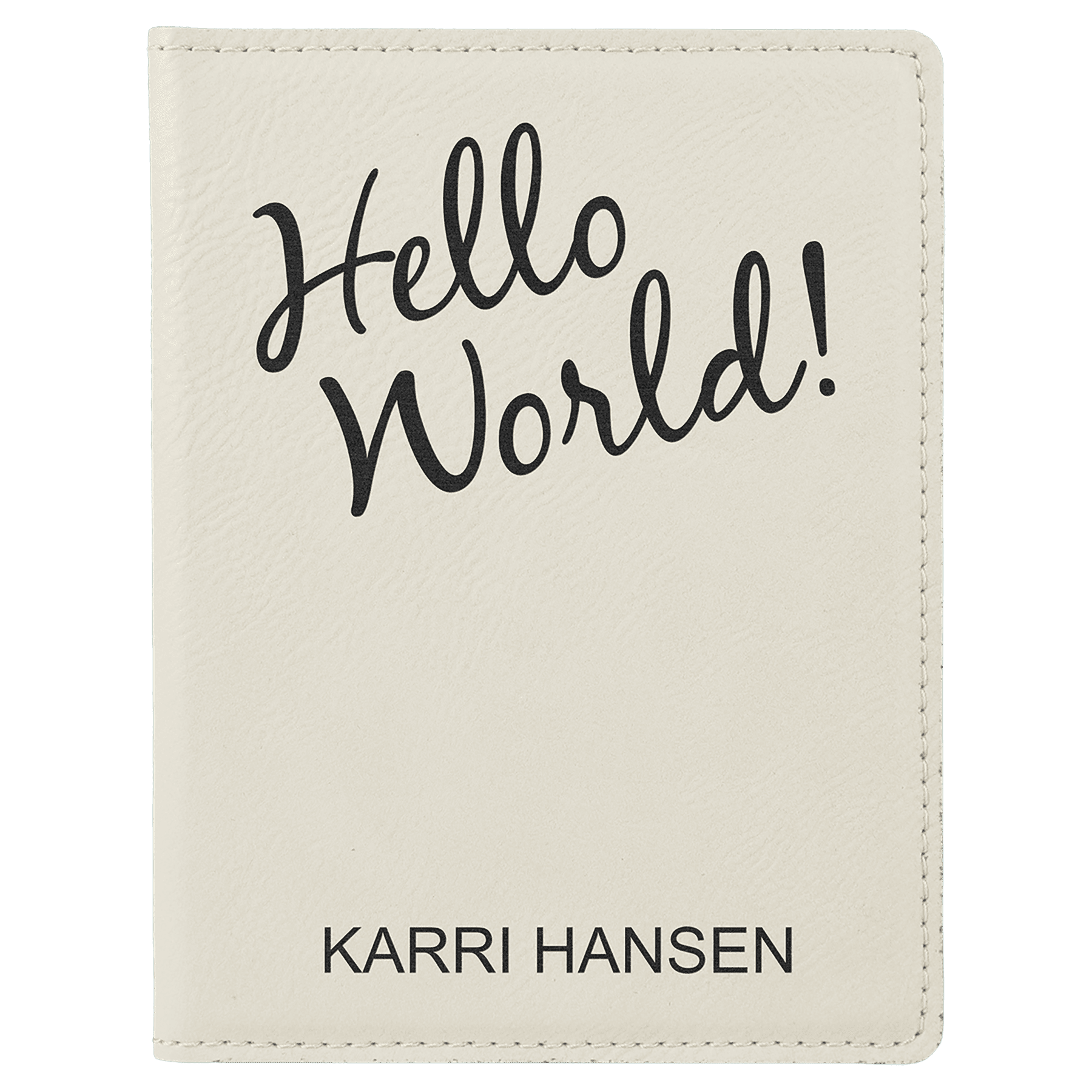 4 1/4" x 5 1/2" Laserable Leatherette Passport Holder - Image 11