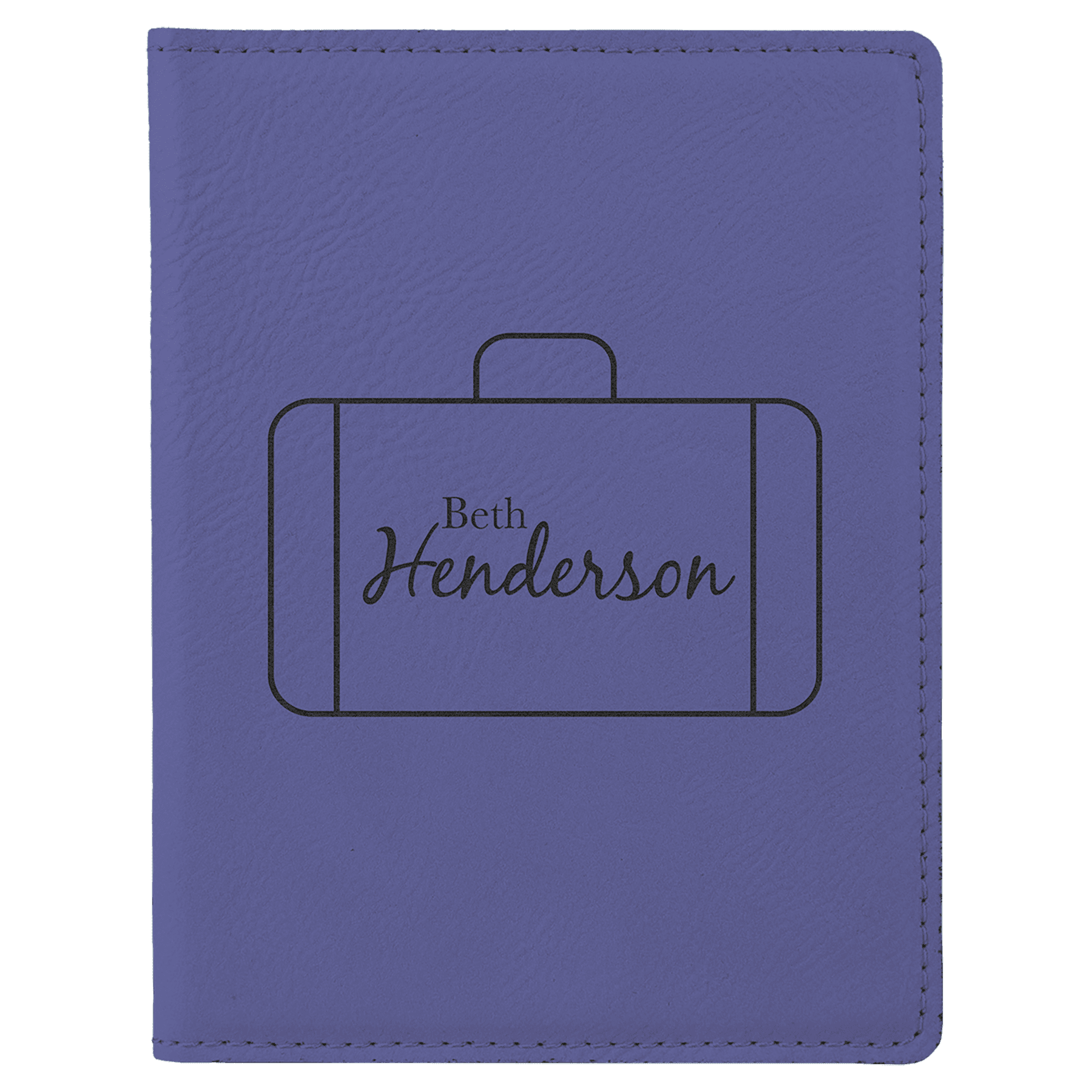4 1/4" x 5 1/2" Laserable Leatherette Passport Holder - Image 12