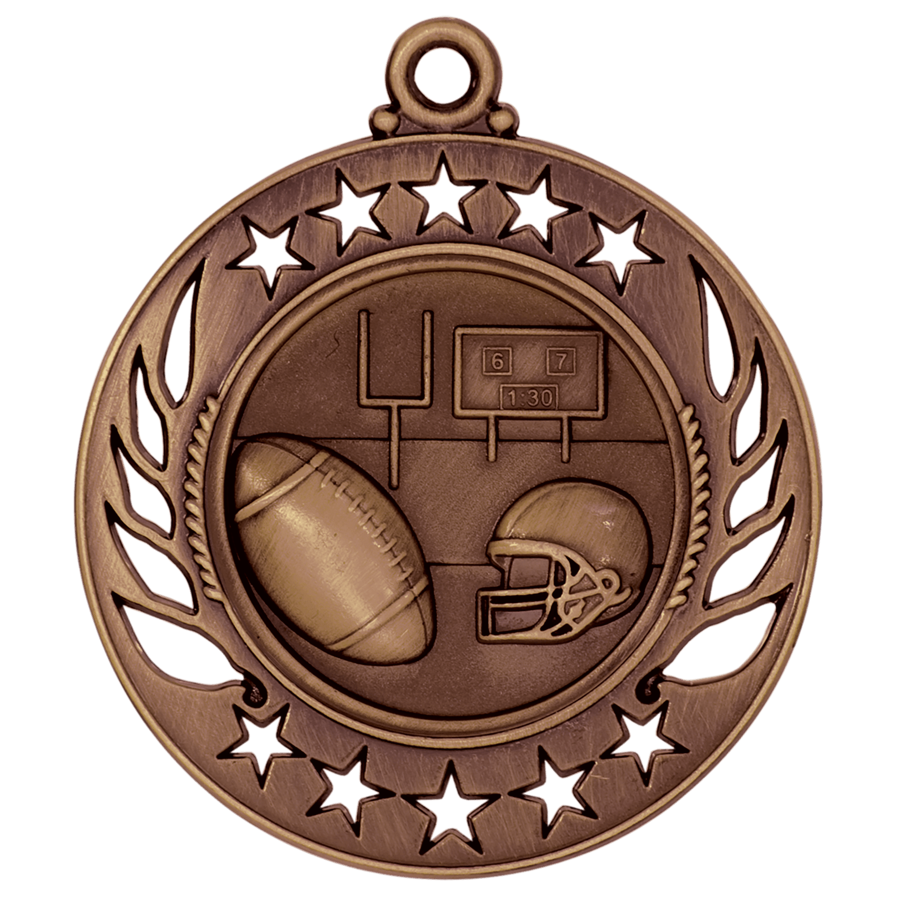 2 1/4" Football Galaxy Medal - Image 3
