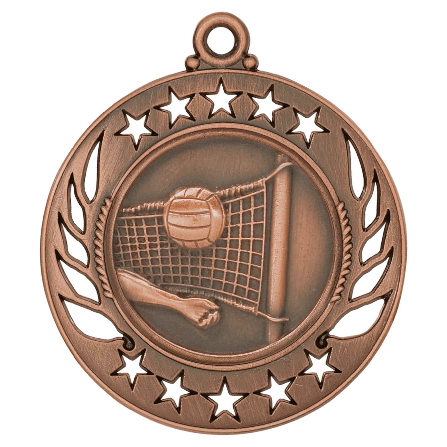 2 1/4" Volleyball Galaxy Medal - Image 3