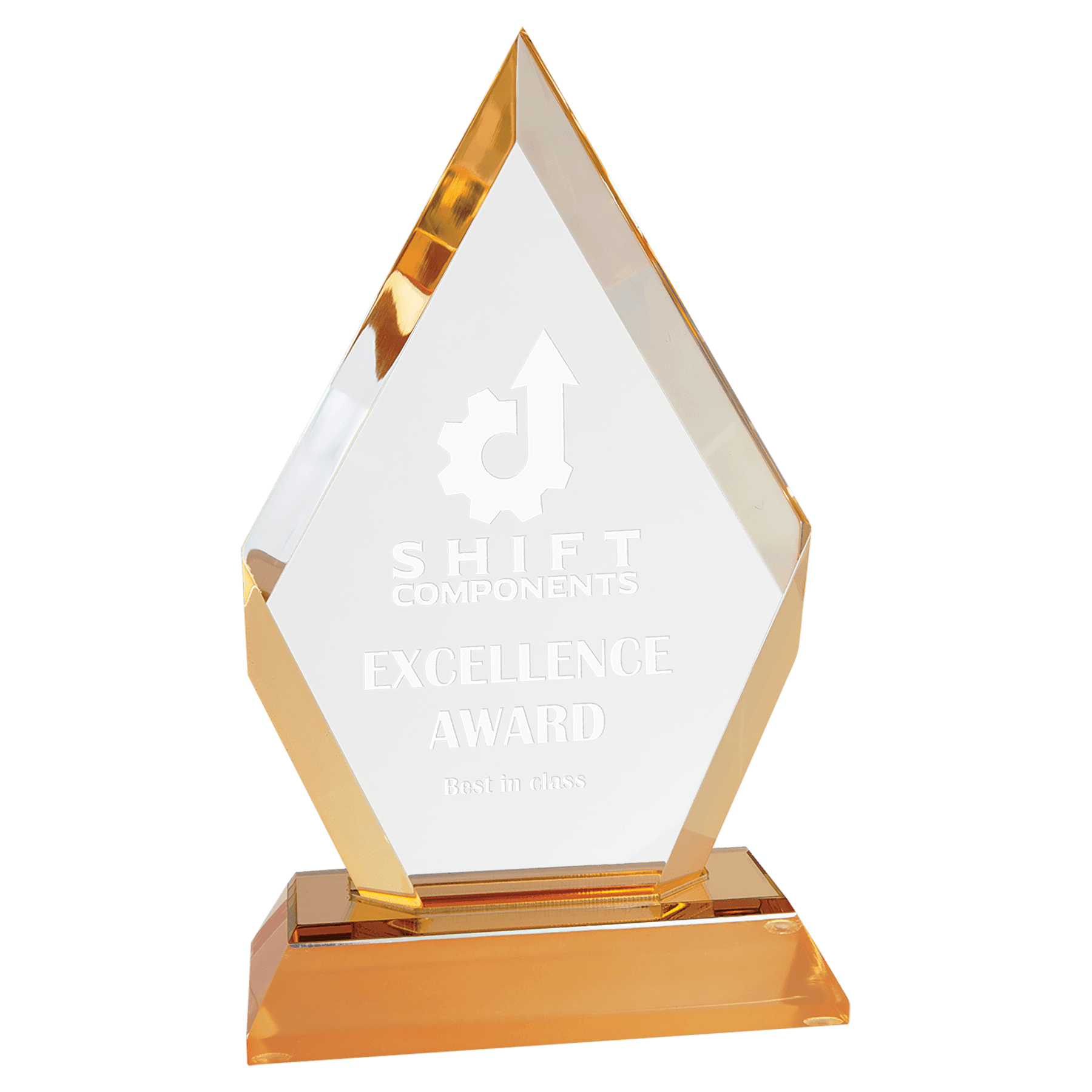 7" Frosted Base Diamond Impress Acrylic - Image 2