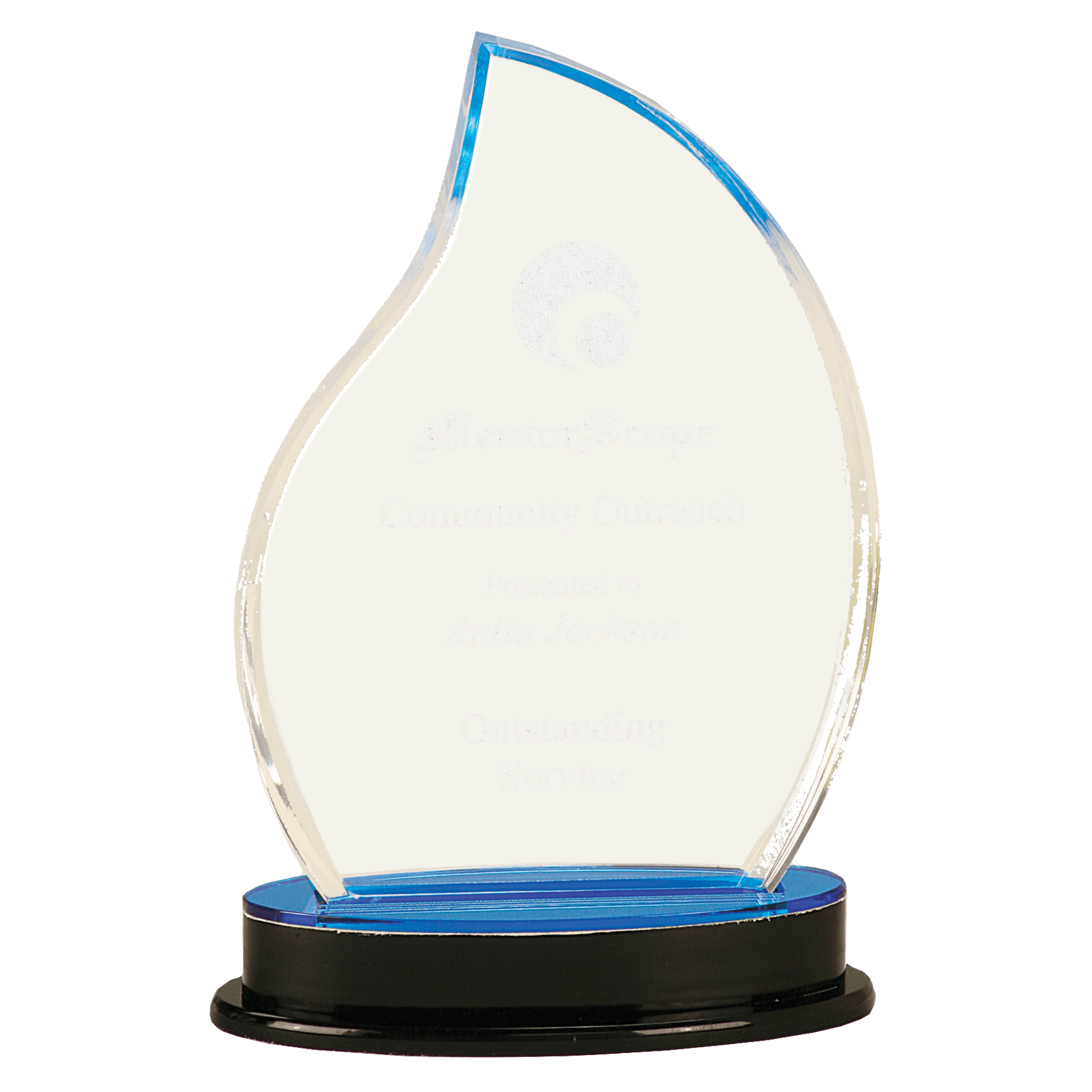 8 1/4" Flame Impress Acrylic - Image 2