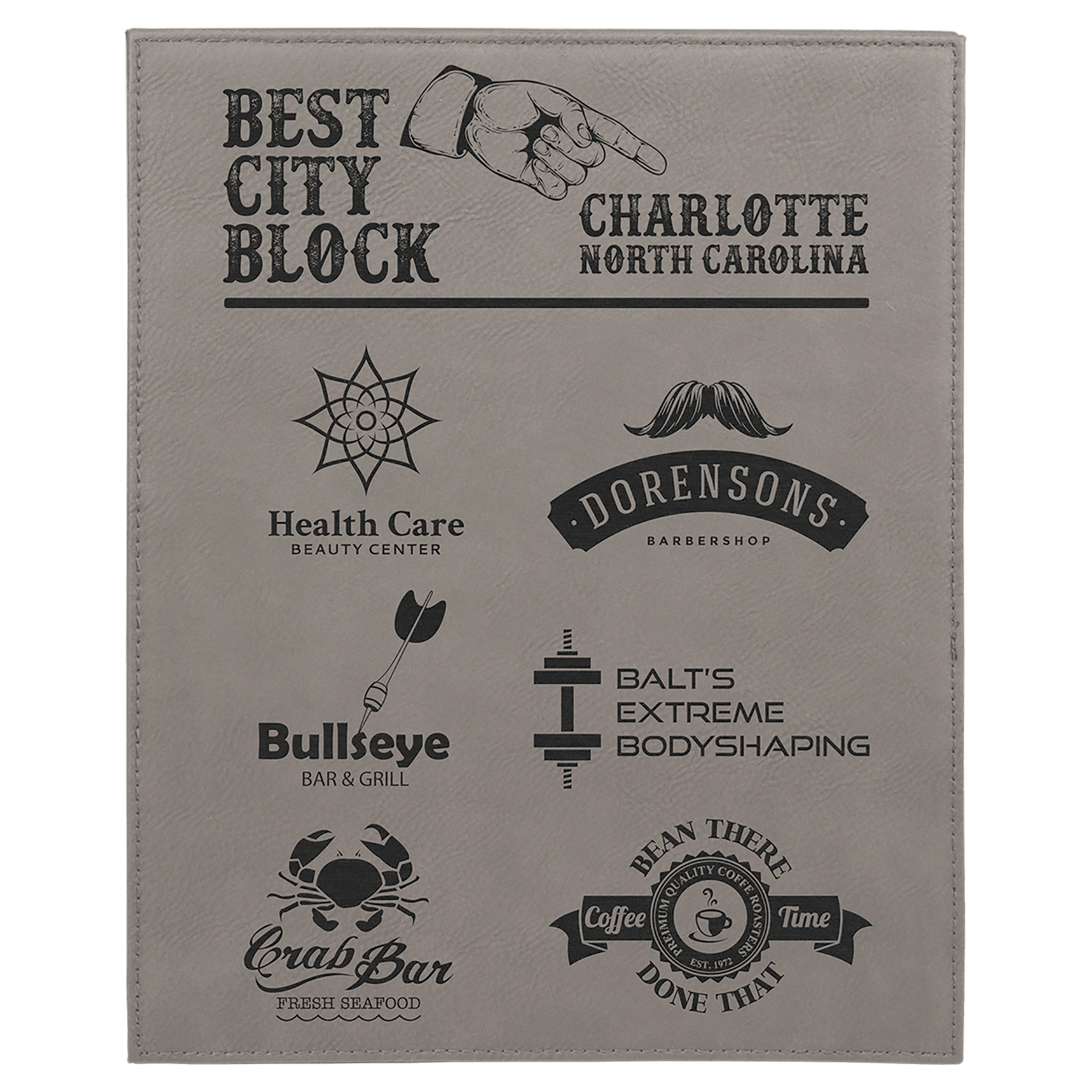 8" x 10" Laserable Leatherette Plaque - Image 5