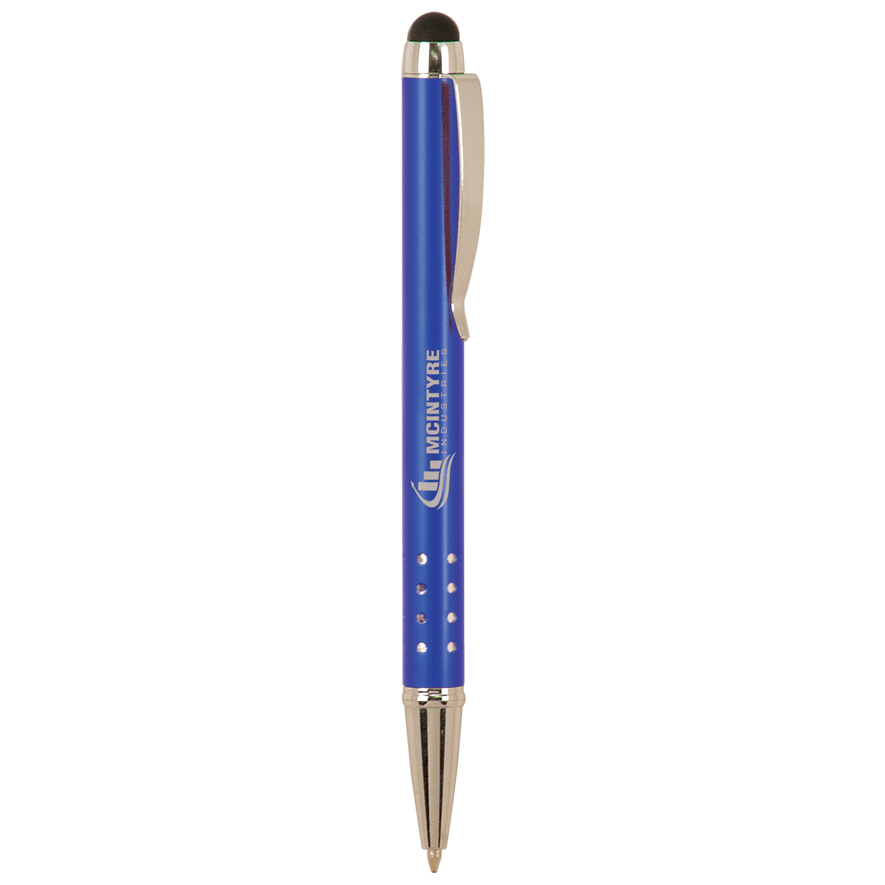 with Silver Trim Laserable Pen with Stylus - Image 2