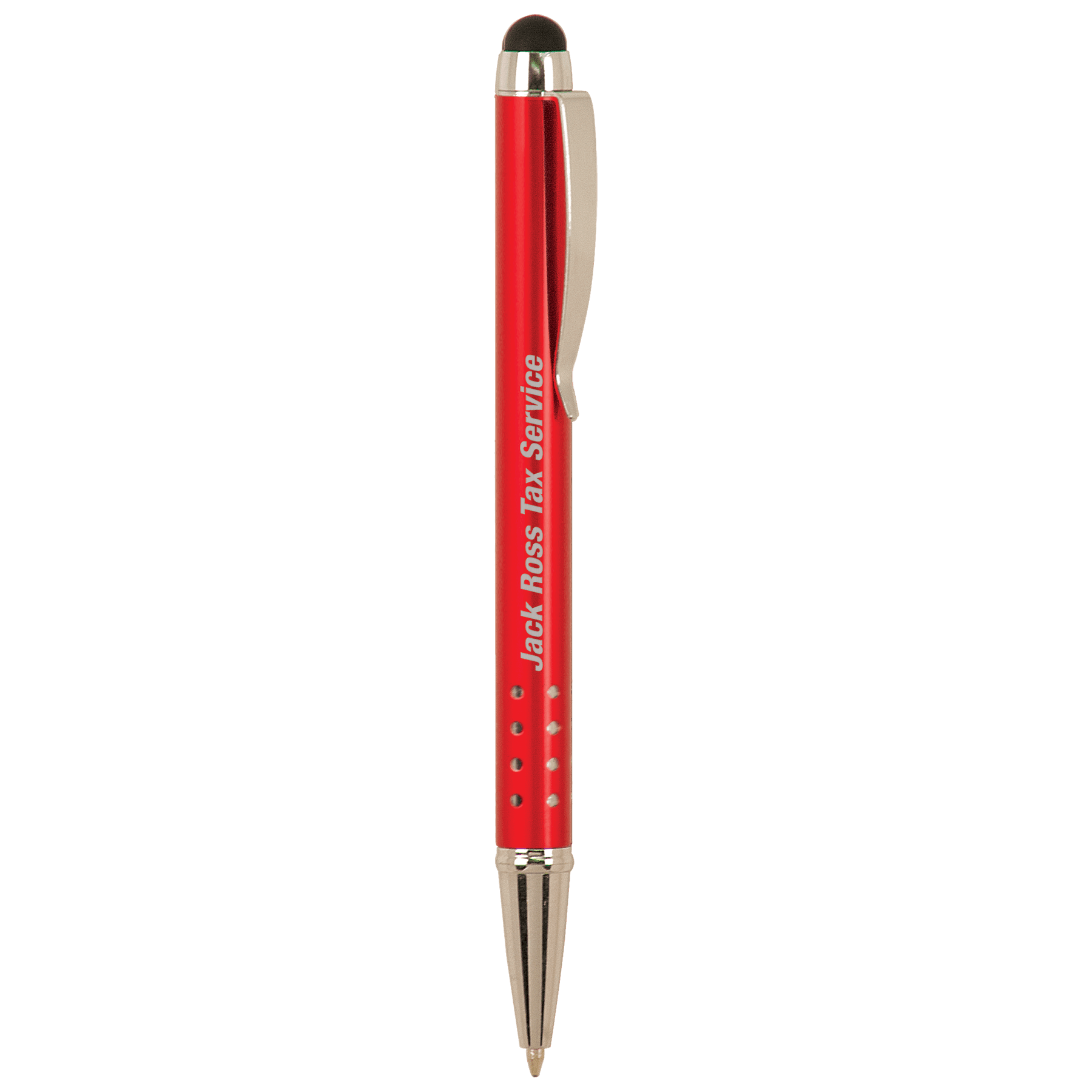 with Silver Trim Laserable Pen with Stylus - Image 3
