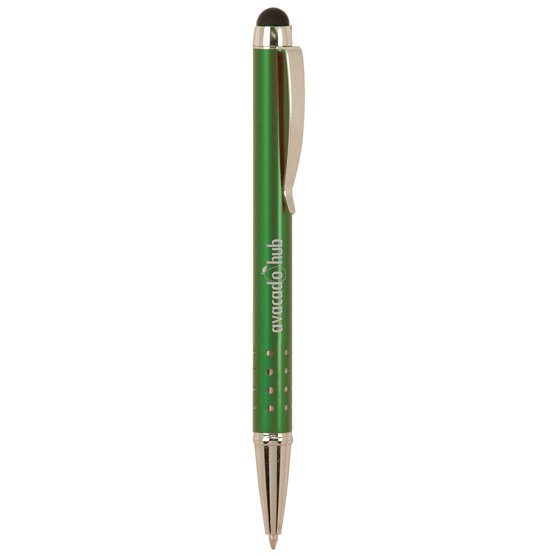 with Silver Trim Laserable Pen with Stylus - Image 4