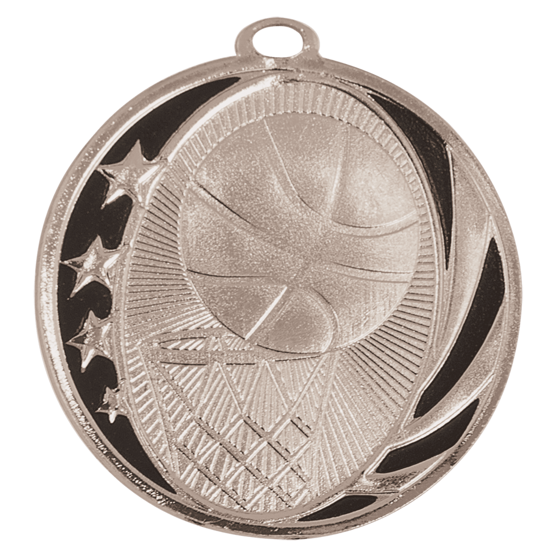2" Basketball Laserable MidNite Star Medal - Image 2