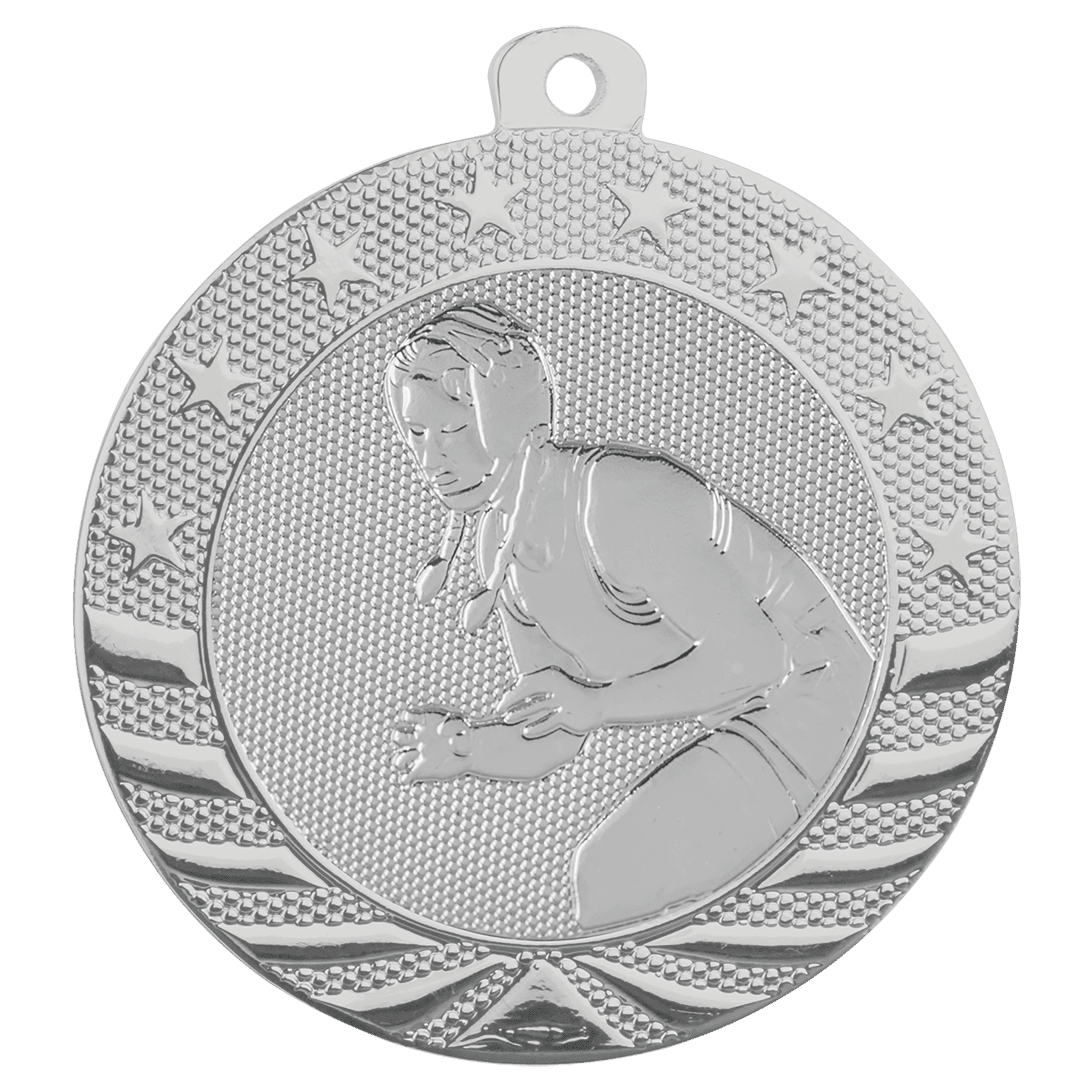 2" Female Wrestling Starbrite Medal - Image 2