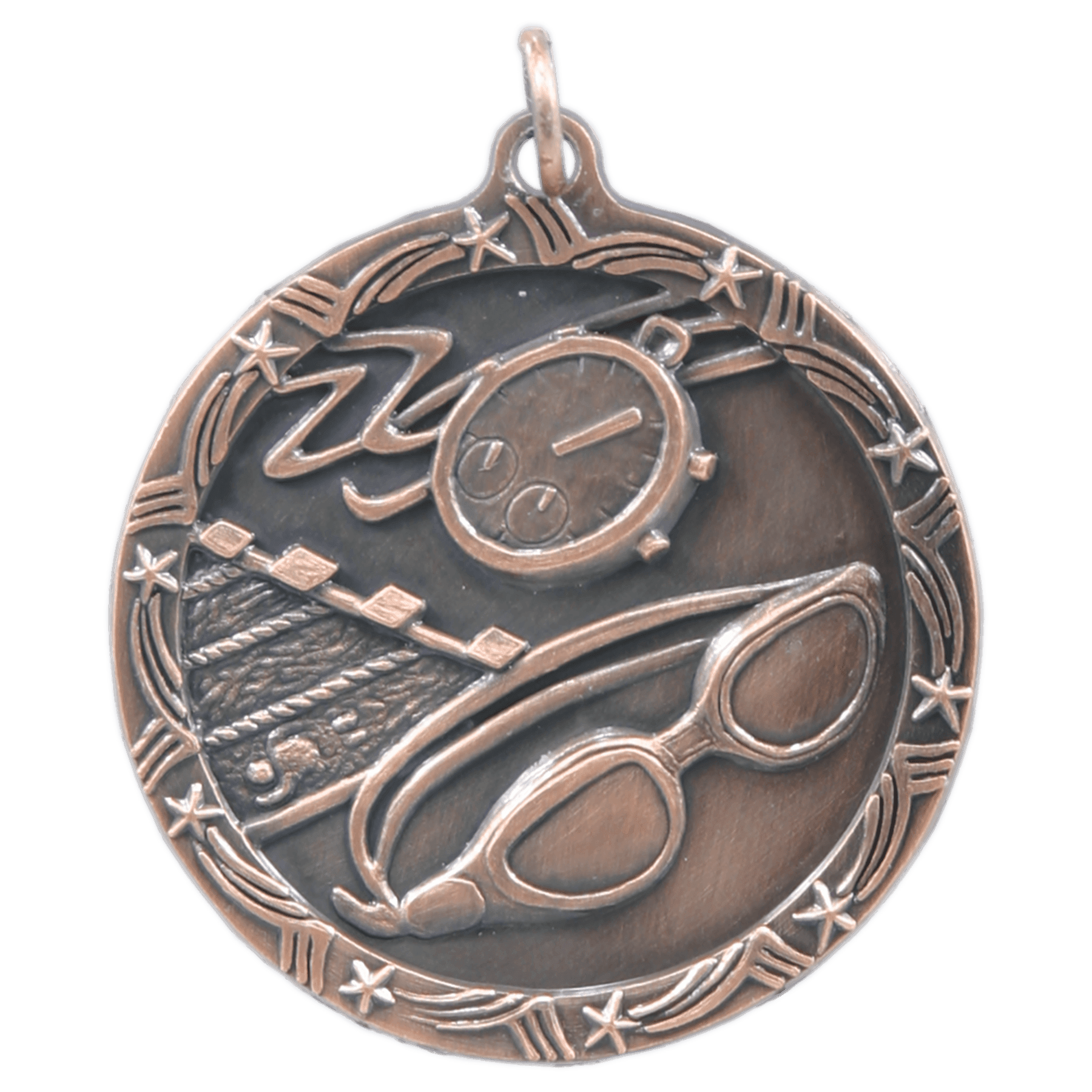 1 3/4" Swimming Shooting Star Medal - Image 3