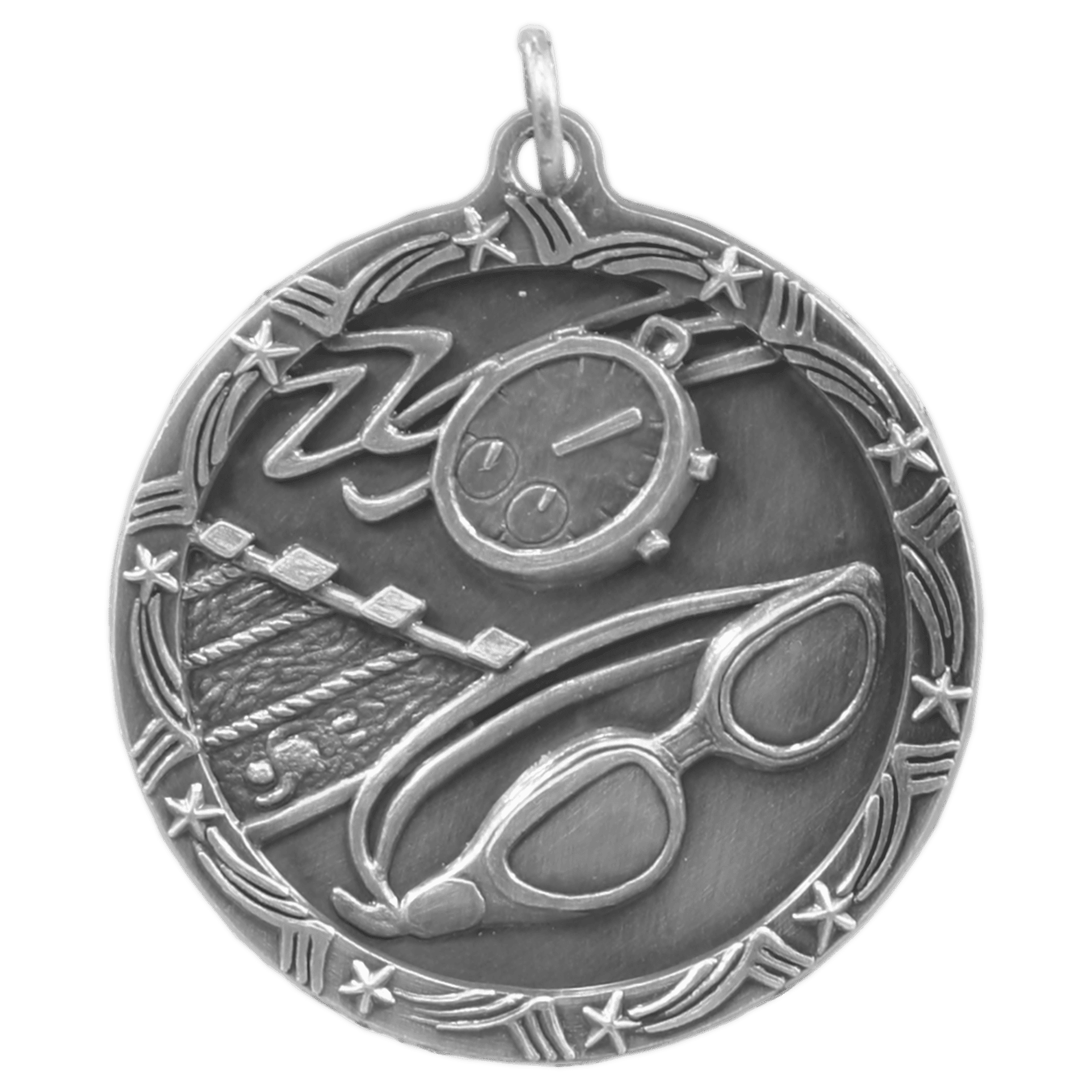 1 3/4" Swimming Shooting Star Medal - Image 2