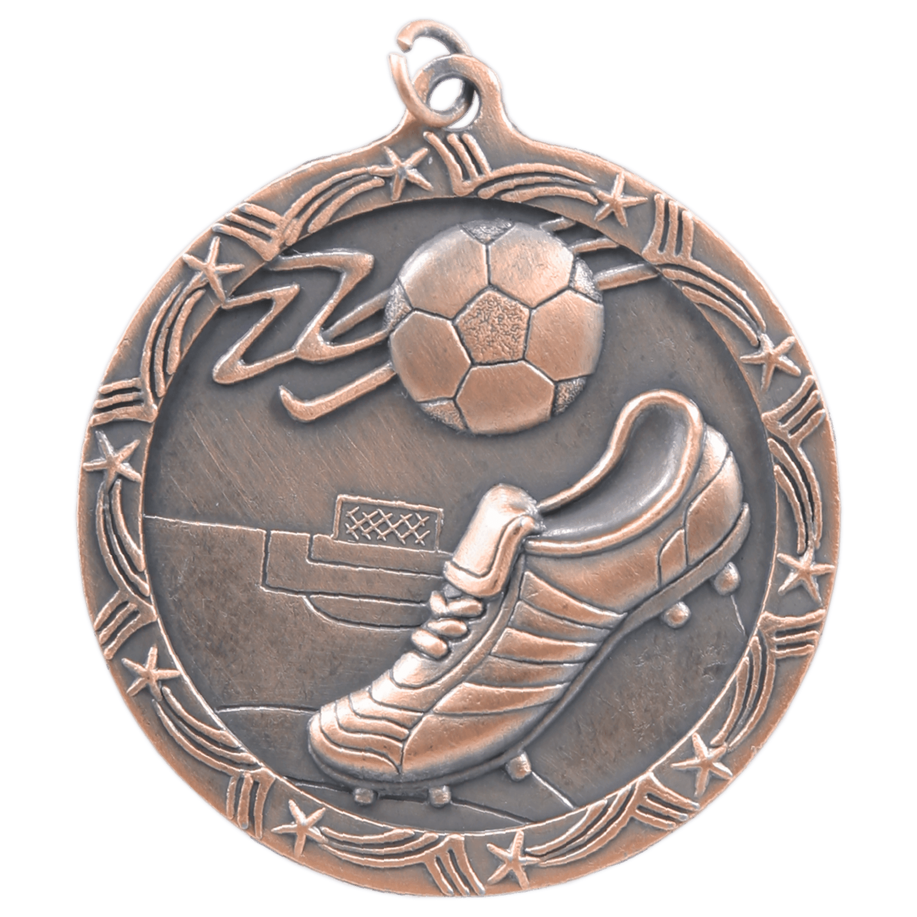 2 1/2" Soccer Shooting Star Medal - Image 3