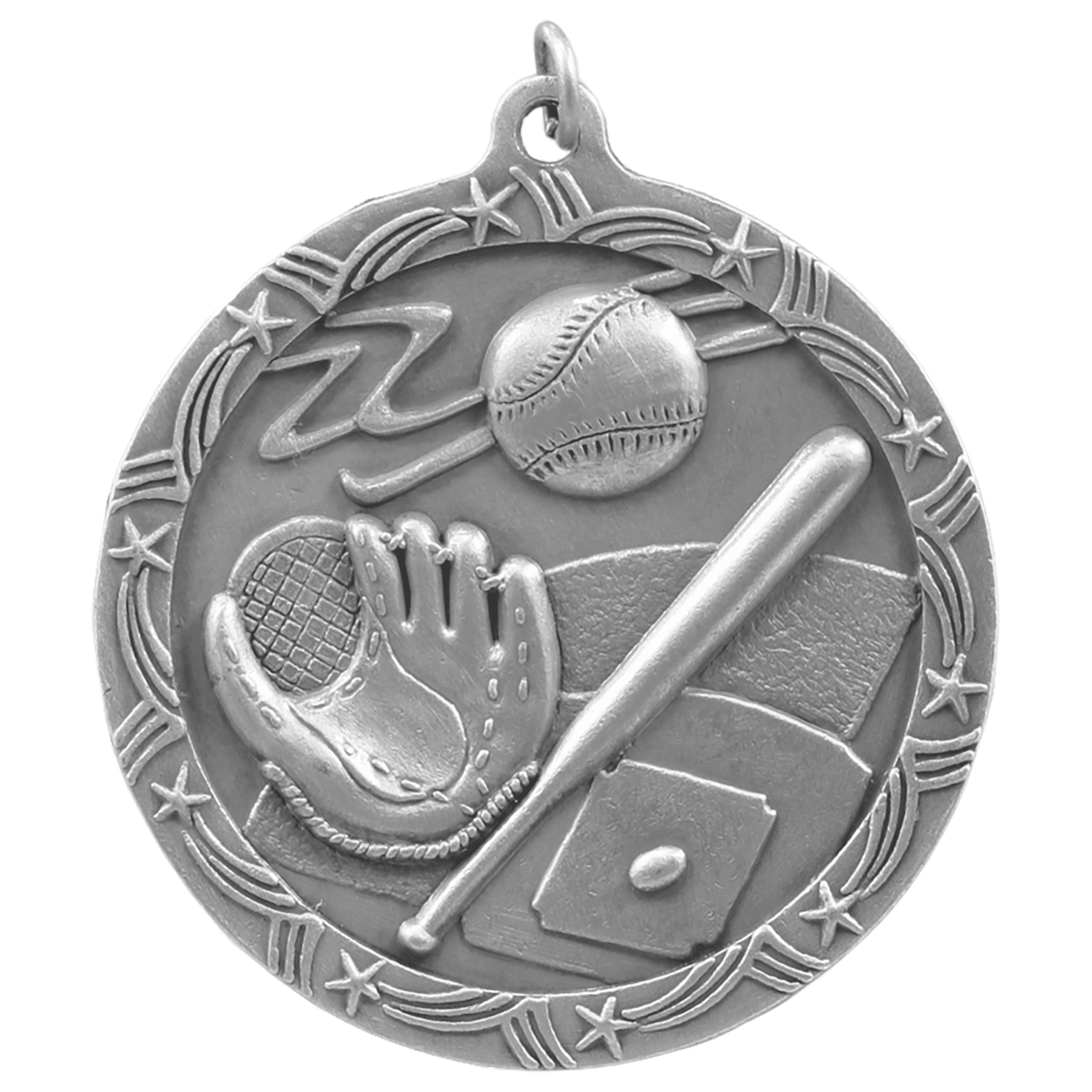 2 1/2" Baseball/Softball Shooting Star Medal - Image 2