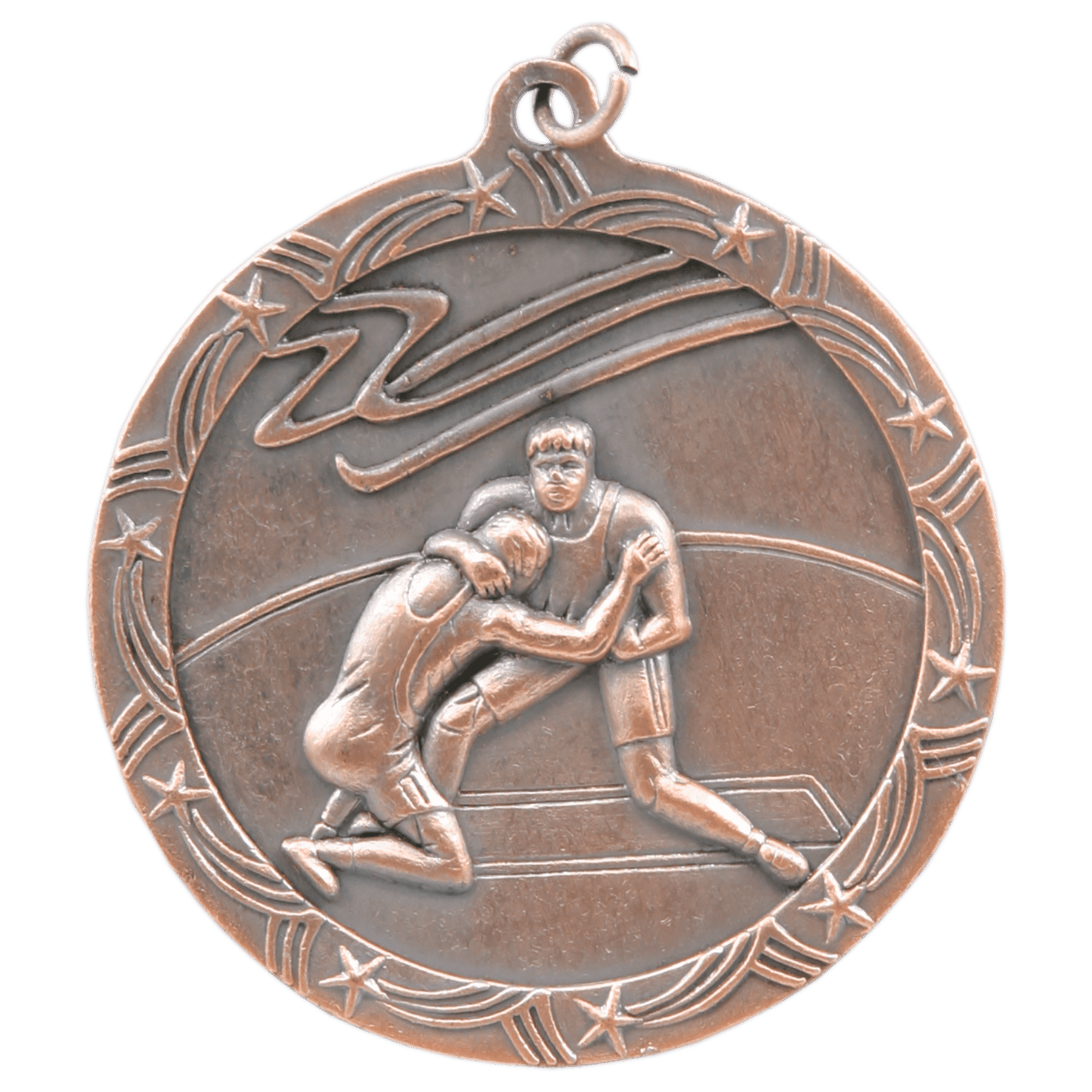 2 1/2" Wrestling Shooting Star Medal - Image 3