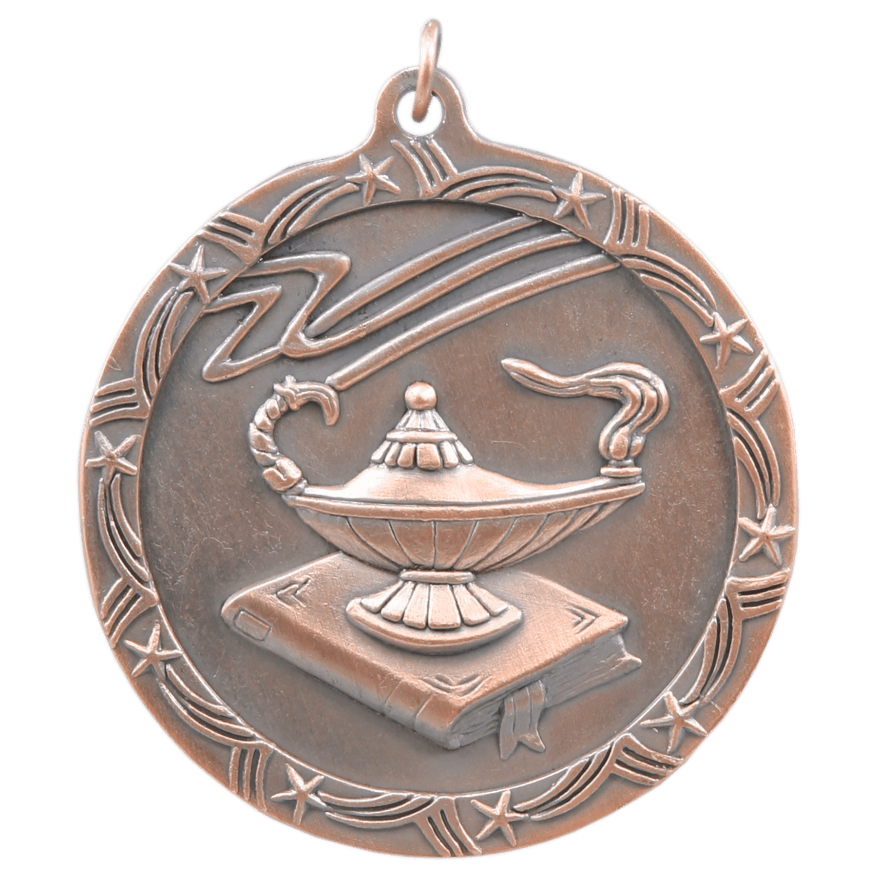 2 1/2" Lamp of Knowledge Shooting Star Medal - Image 3