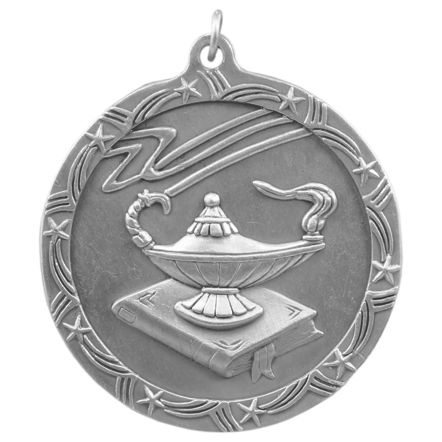 2 1/2" Lamp of Knowledge Shooting Star Medal - Image 2