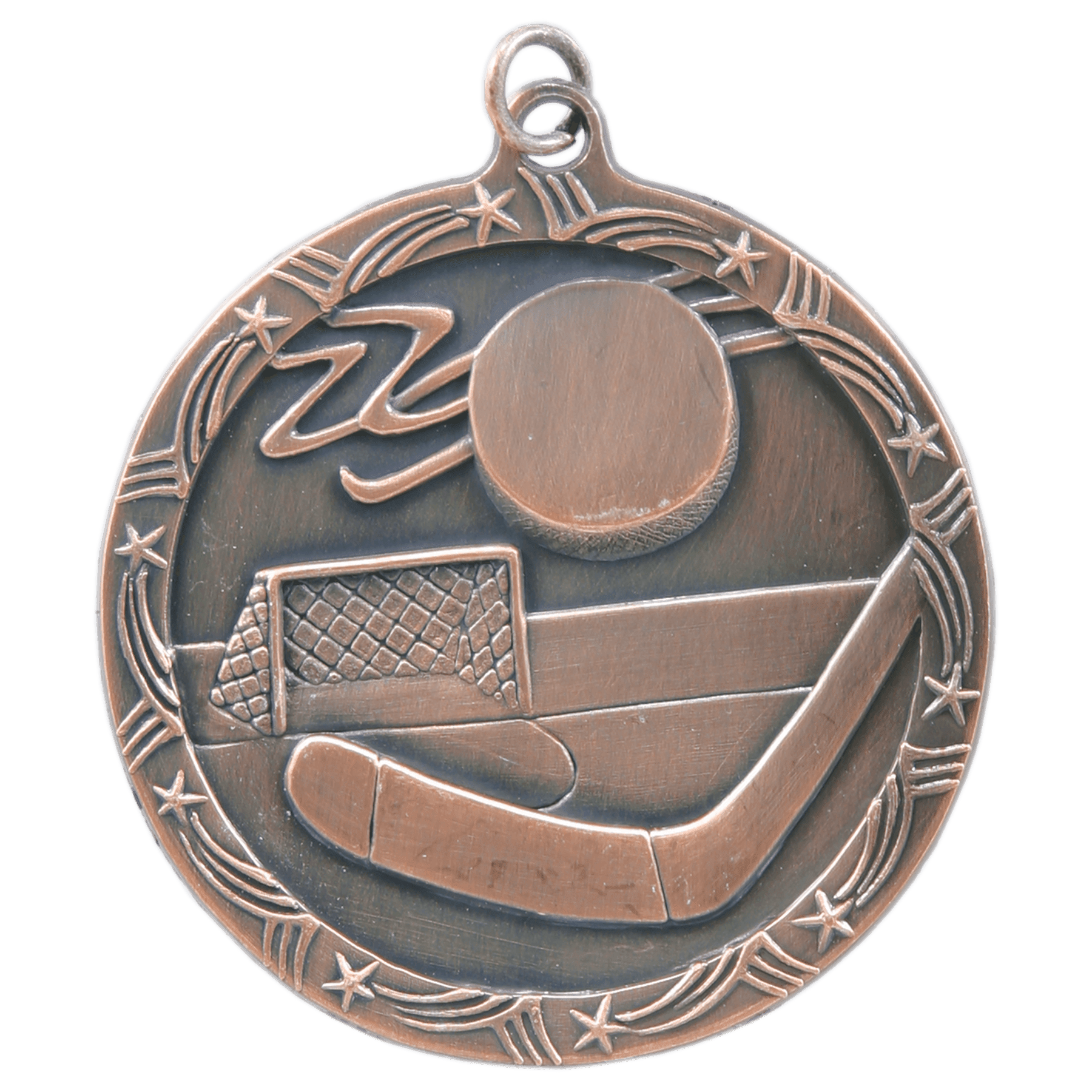 2 1/2" Hockey Shooting Star Medal - Image 3