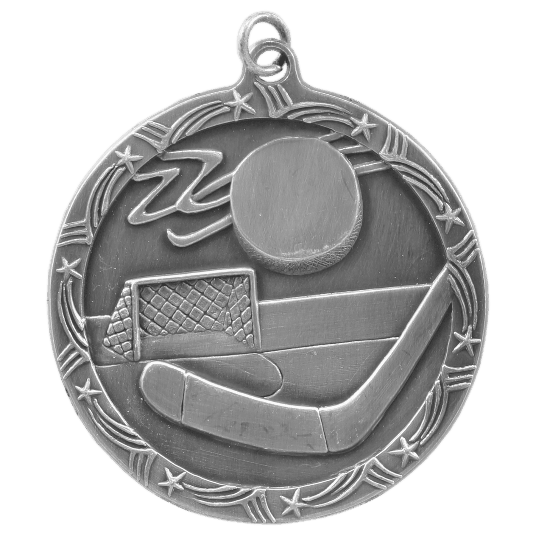 2 1/2" Hockey Shooting Star Medal - Image 2